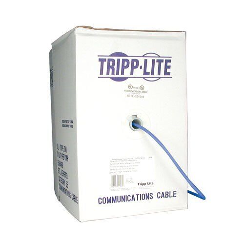 Tripp Lite 1000ft Cat6 550MHz Gigabit Bulk Solid PVC CMR Cable Blue 1000'