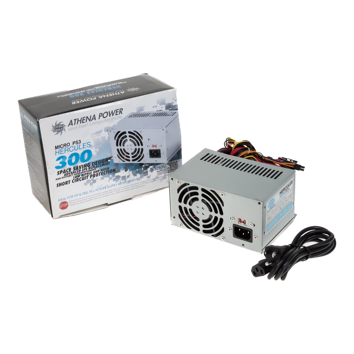 ATHENA POWER HERCULES AP-MPS3ATX30 300W ATX 20+4 PIN ATX12V SATA MOLEX FDD