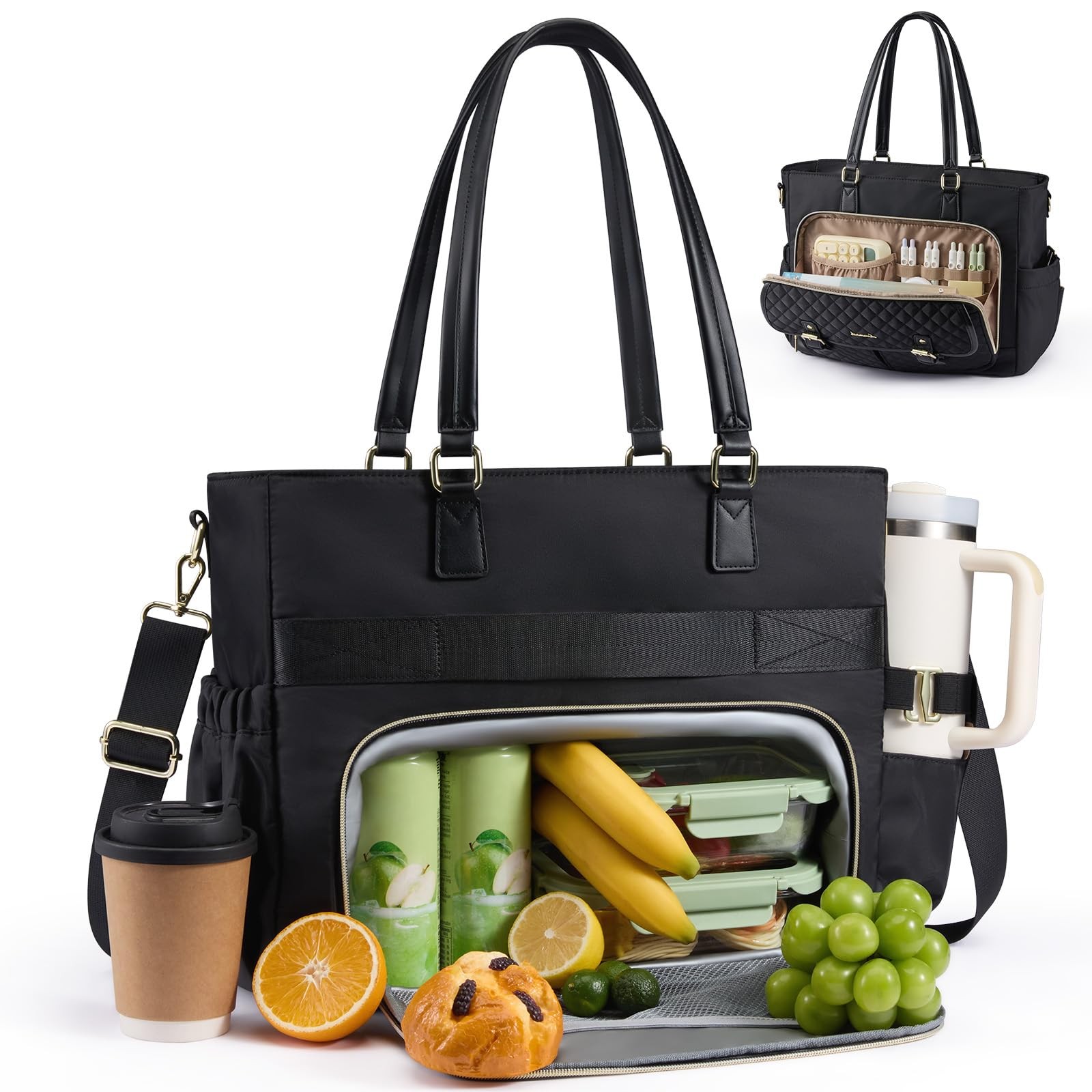 LOVEVOOK 2 in 1 Laptop Lunch Bag for Women 15.6" Work Tote Teacher Nurse | Le...