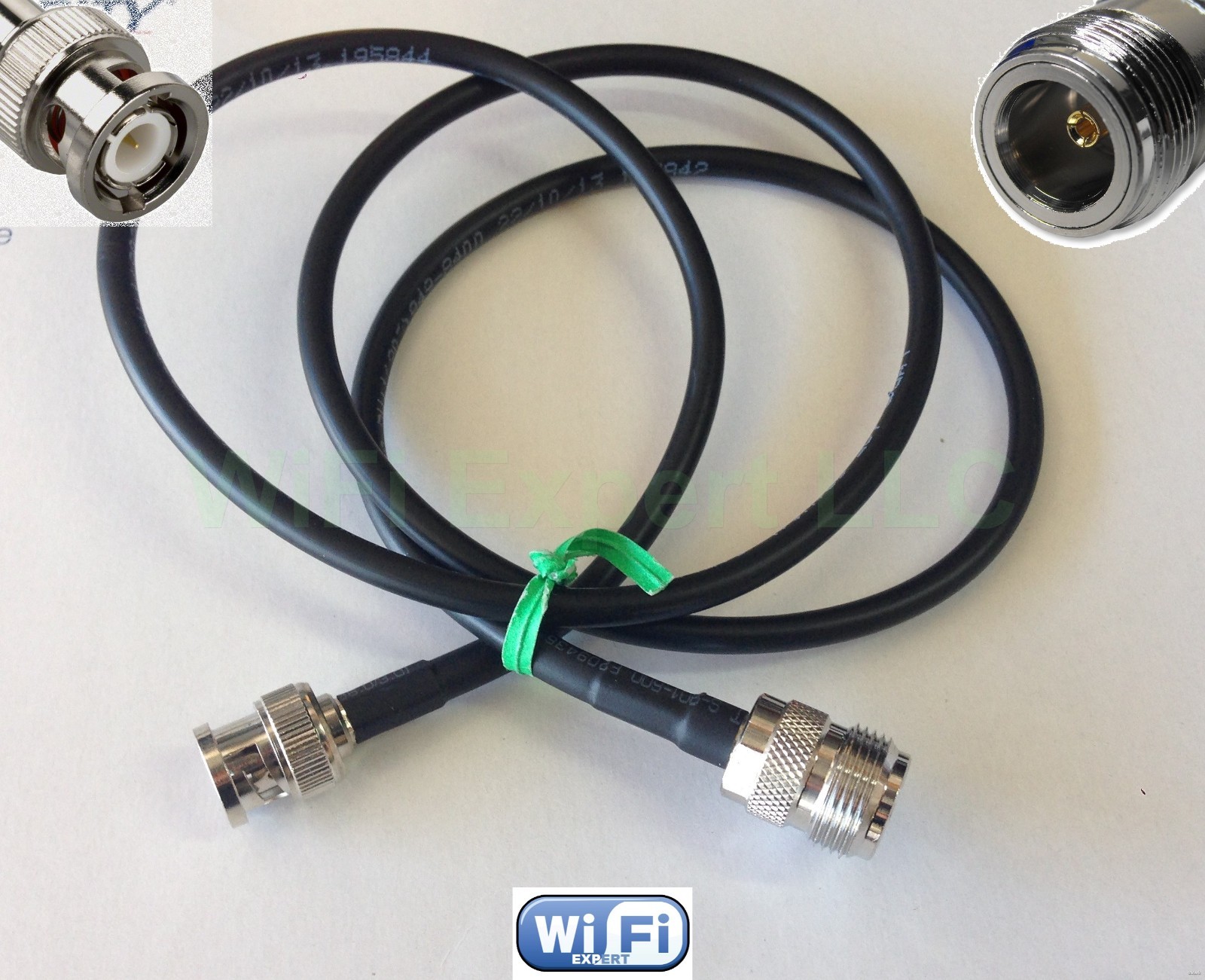 TIMES Microwave® LMR195 9 FEET RF Pigtail Cable N Female to BNC Male MADE IN USA