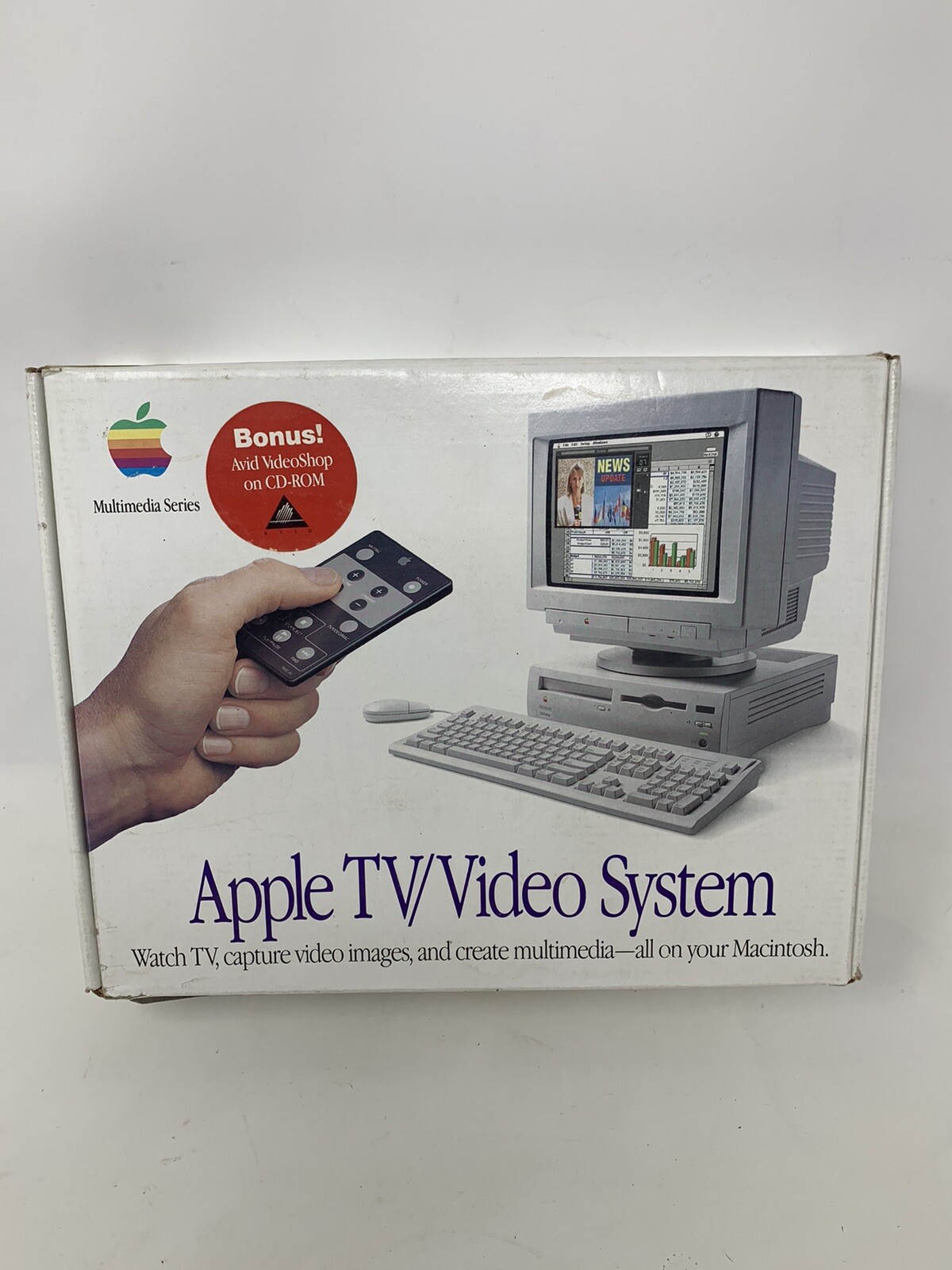 Vintage Apple TV/Video System BOX ONLY Vintage Multimedia Mac-RARE