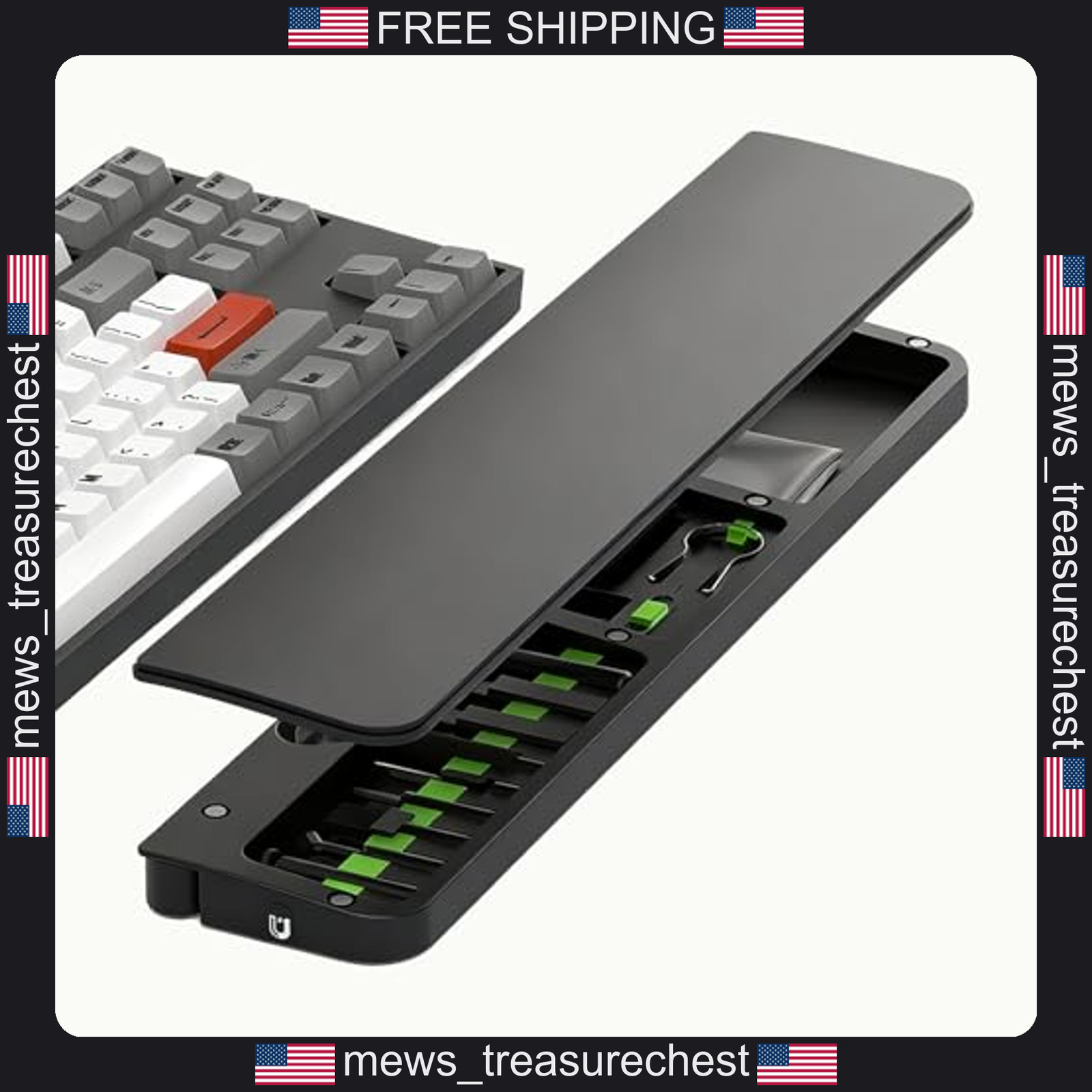 Ergonomic Keyboard Wrist Rest with Cleaning Kit for Office and Gaming