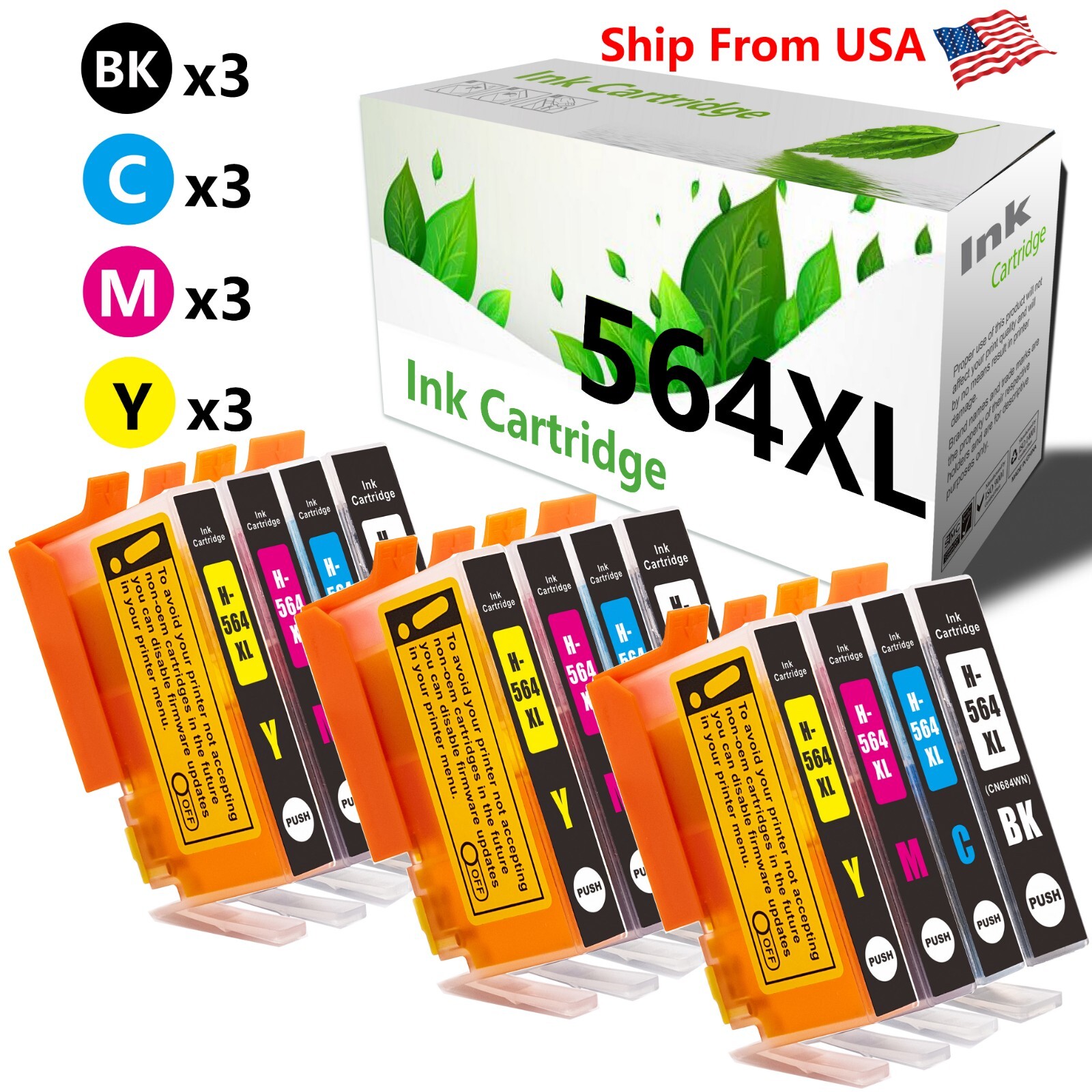 12Pack 564 564 XL Ink Cartridge Used For Officejet 4620 Photosmart C6350 Printer