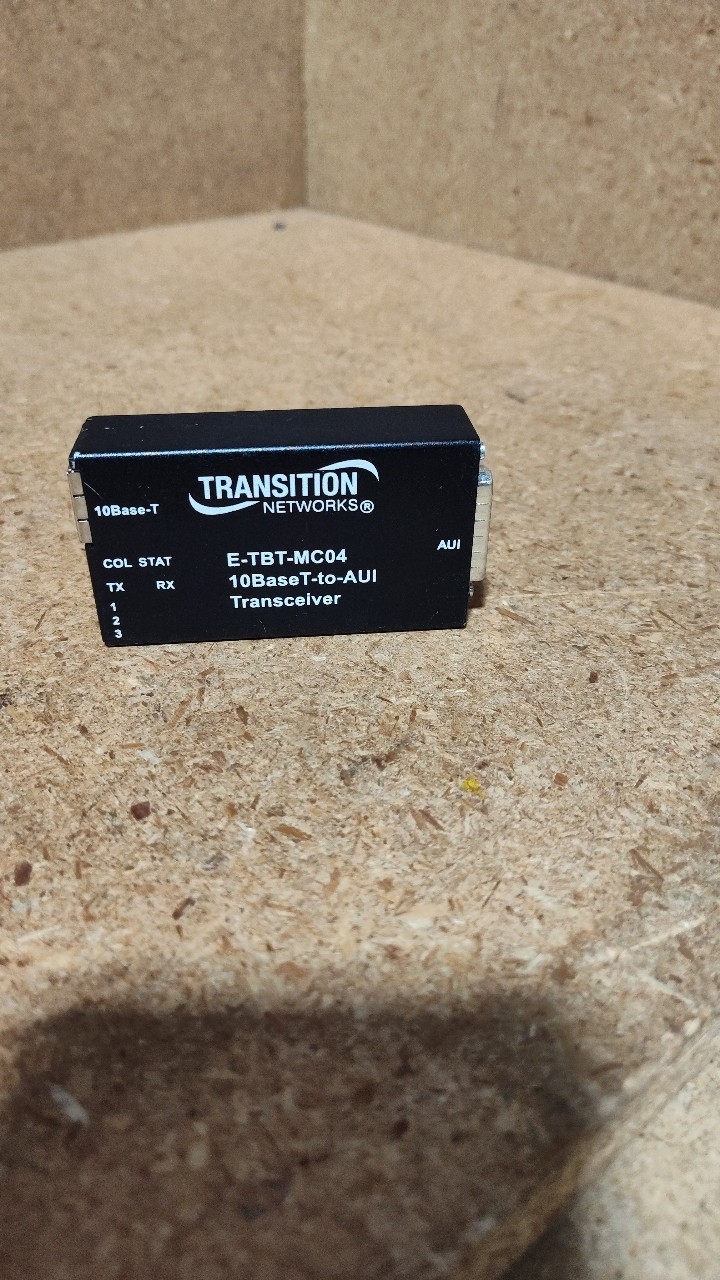 Transition Networks E-TBT-MC04 10Base-T to AUI Ethernet RJ45 Transceiver