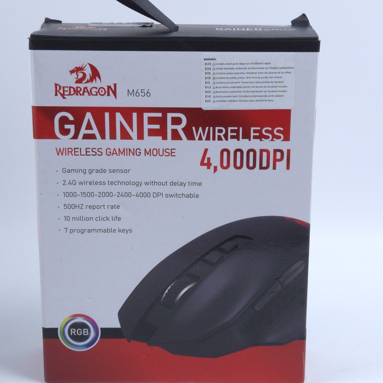 NO DONGLE Redragon Gainer RED-M656-R1BK Wireless Gaming Mouse 4000 DPI 2.4Ghz 