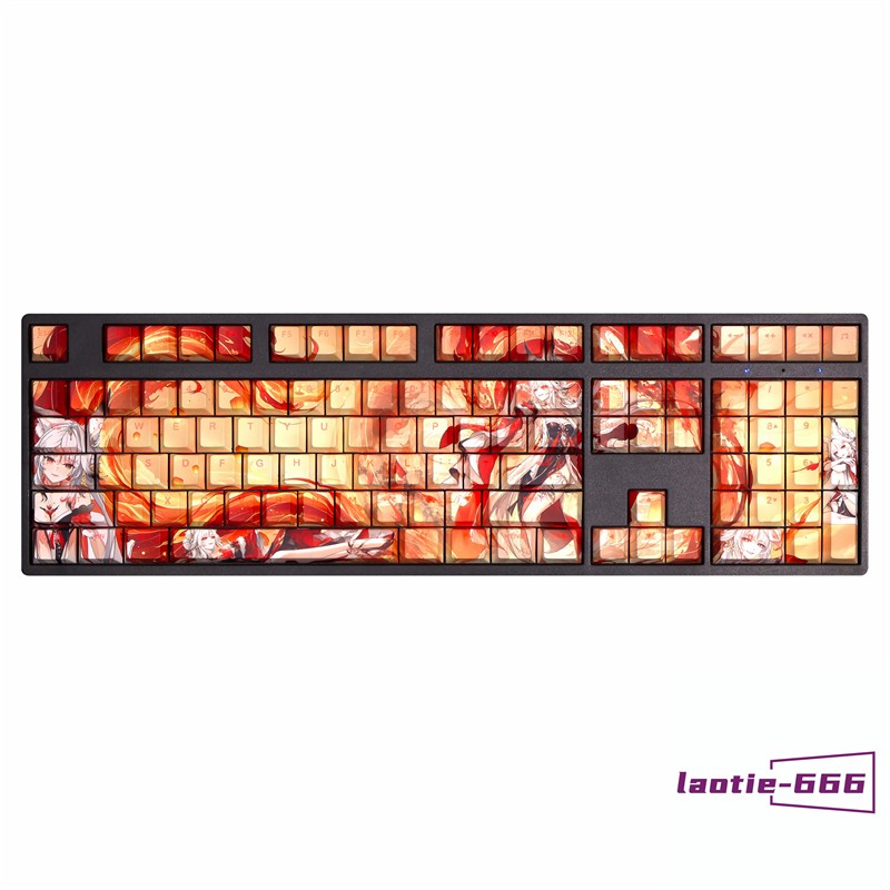 Wuthering Waves Xinyuehu 108 Keycaps Dye-sub PBT keycap for Cherry MX Keyboard