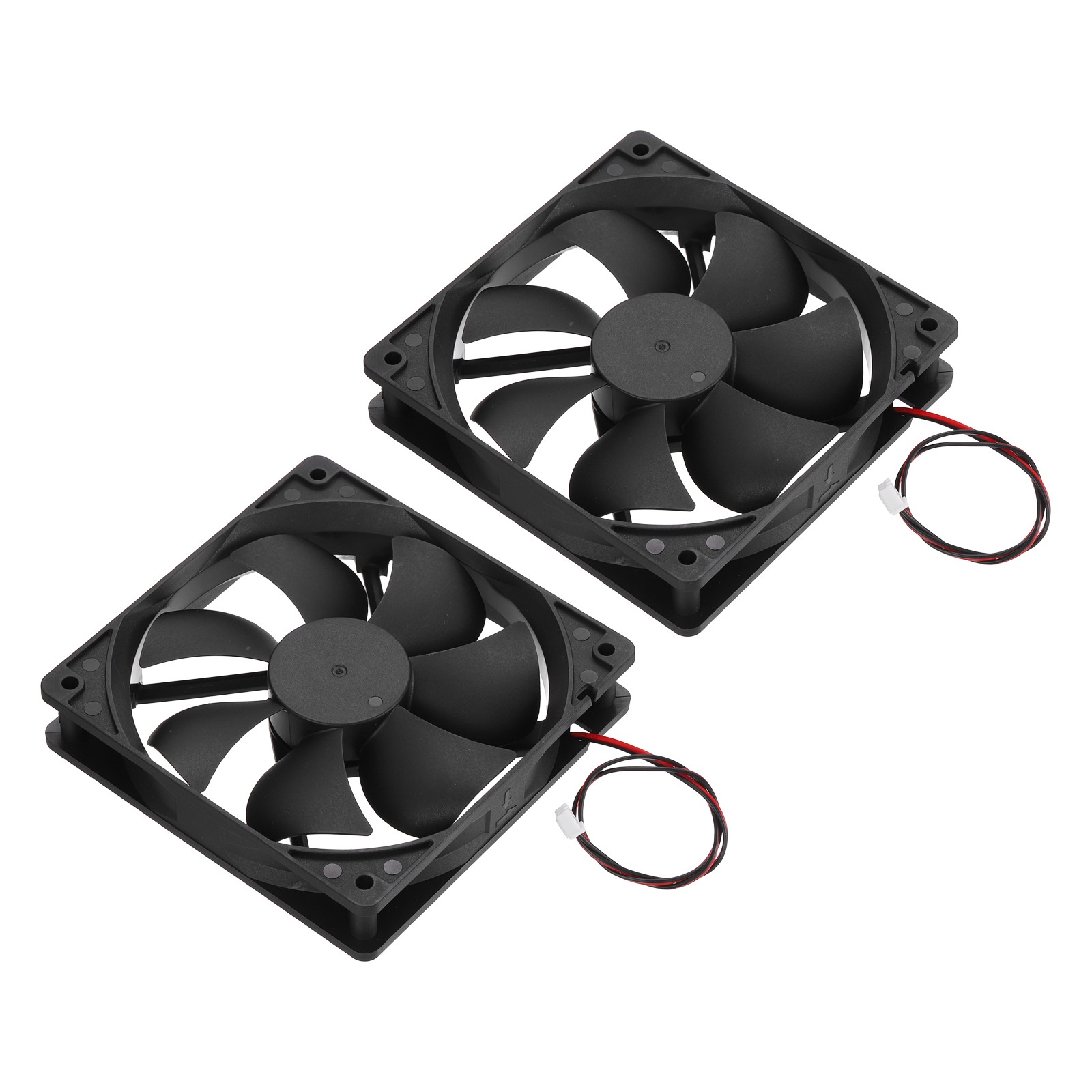 2 Pcs DC12V Brushless Cooling Fan DC12V 0.45A 120x120x25mm High Speed Quiet