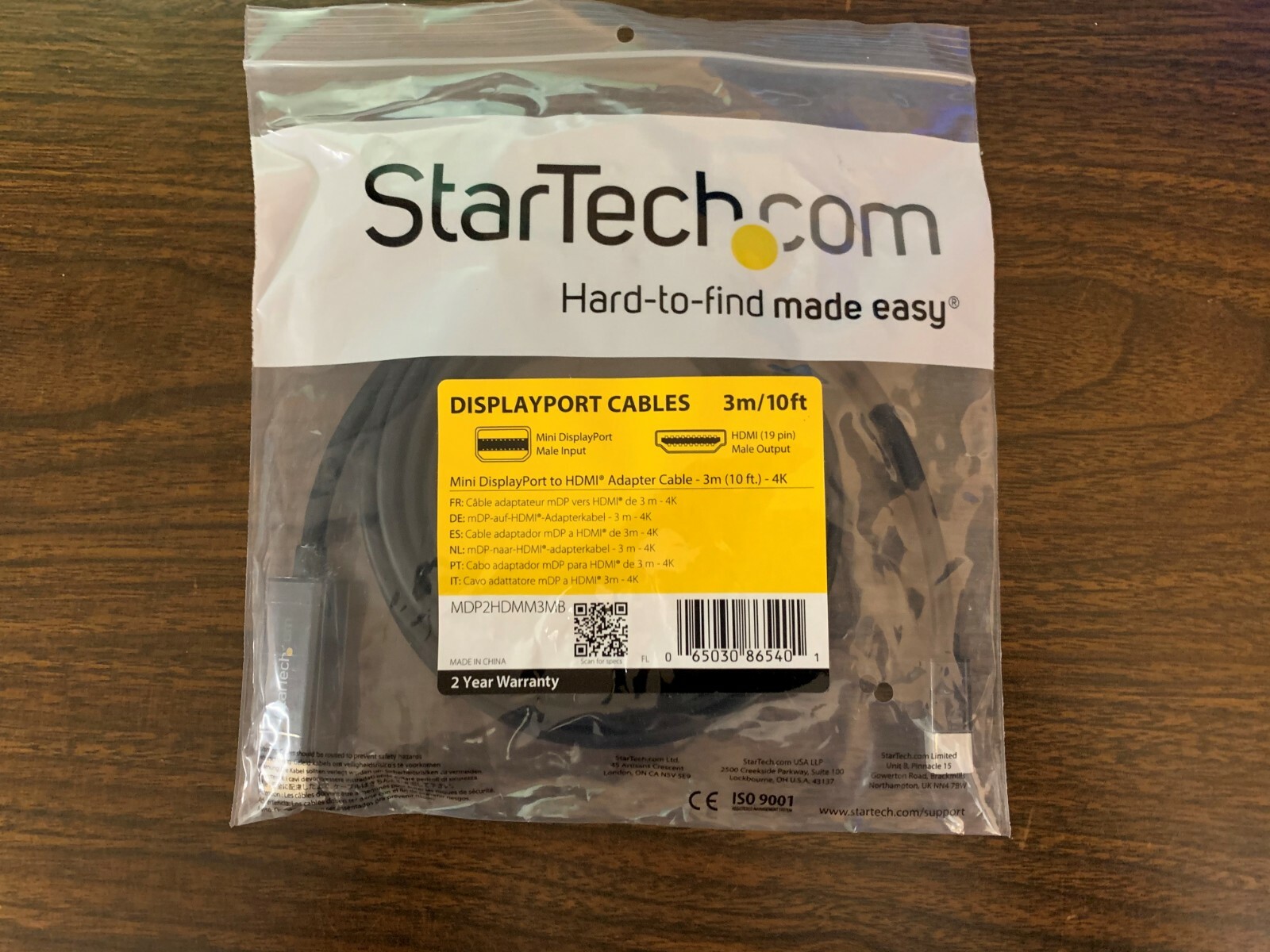 Startech Mini Displayport To HDMI Adapter Cable 4K - MDP2HDMM3MB 3m/10ft