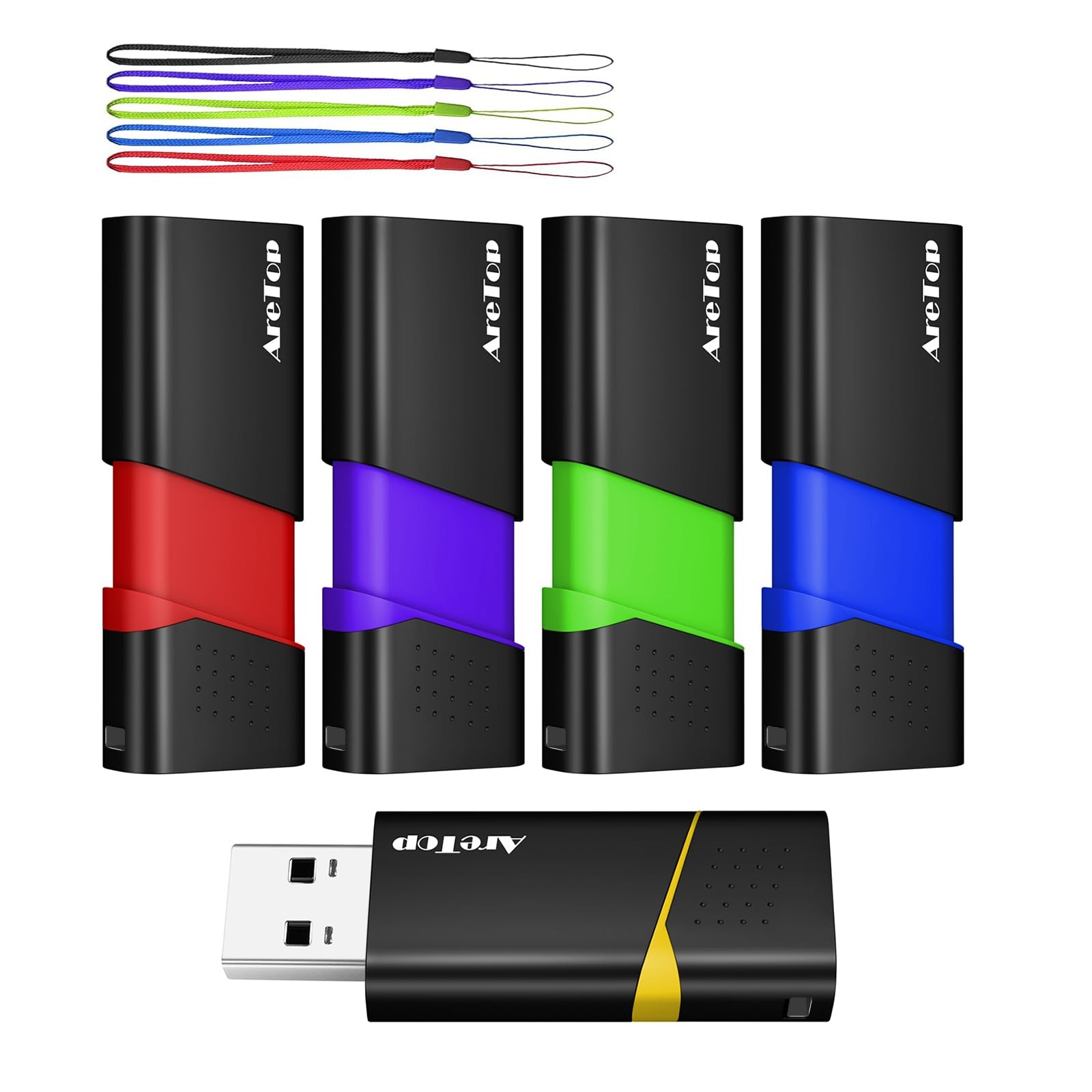 8GB USB Flash Drive 5 Pack, FAT32 USB 2.0 Thumb Drives