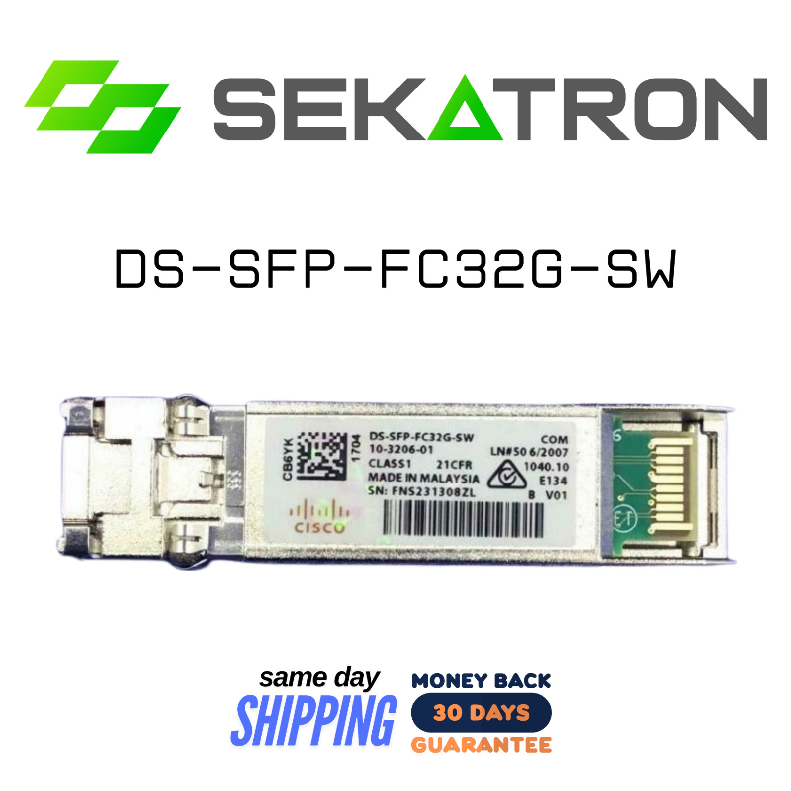 🔌 Cisco DS-SFP-FC32G-SW 32Gb Fibre Channel SW SFP+ Transceiver ⚡Fast Ship
