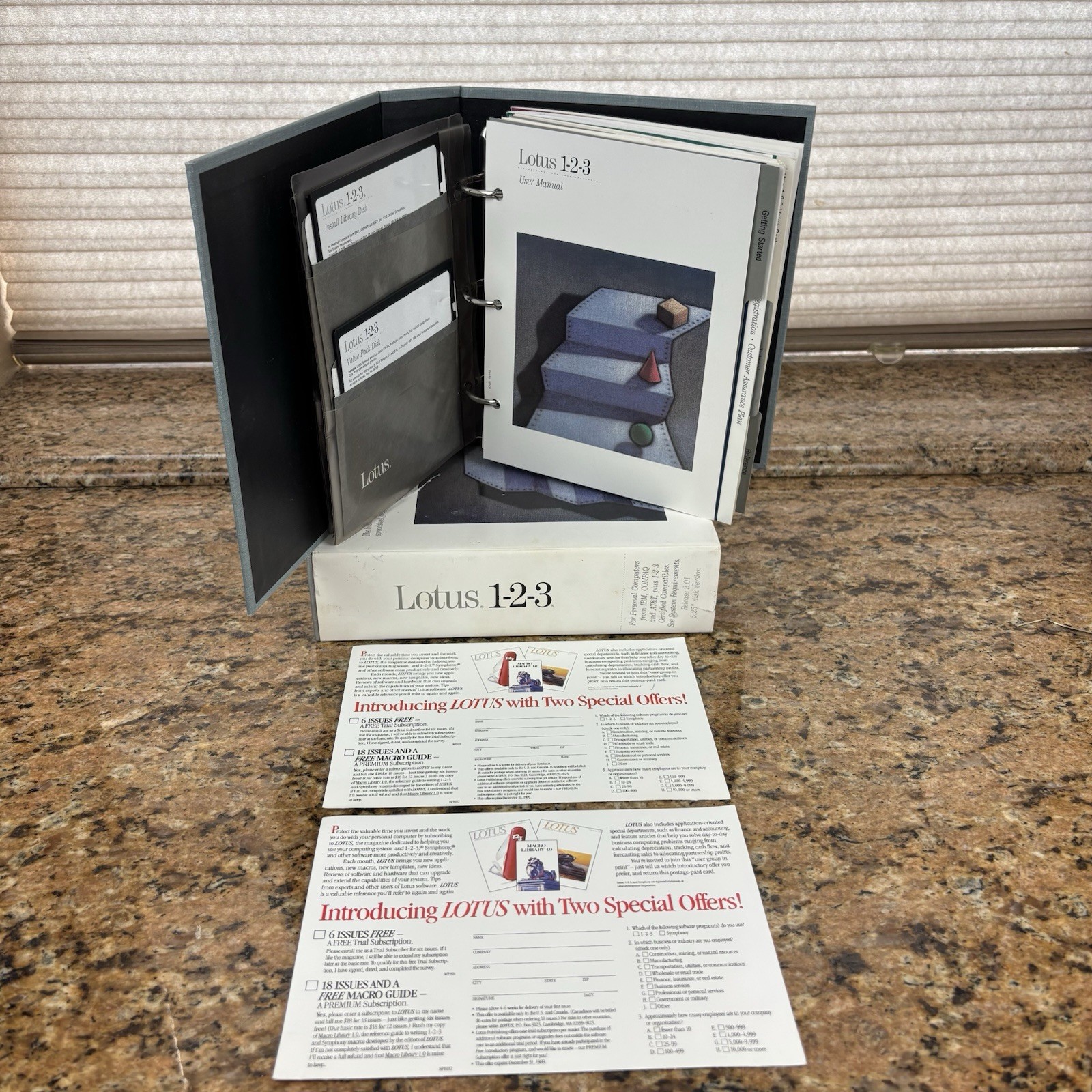 VTG LOTUS 123 1-2-3 Software Release 2.01 Floppy Disk Manual Reference 1986 IBM