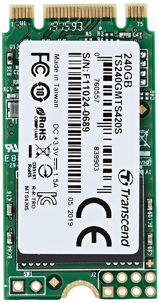 240GB Transcend M.2 SATA III 6GB/S SSD MTS420 3D TLC Flash 42mm Fo... from Japan