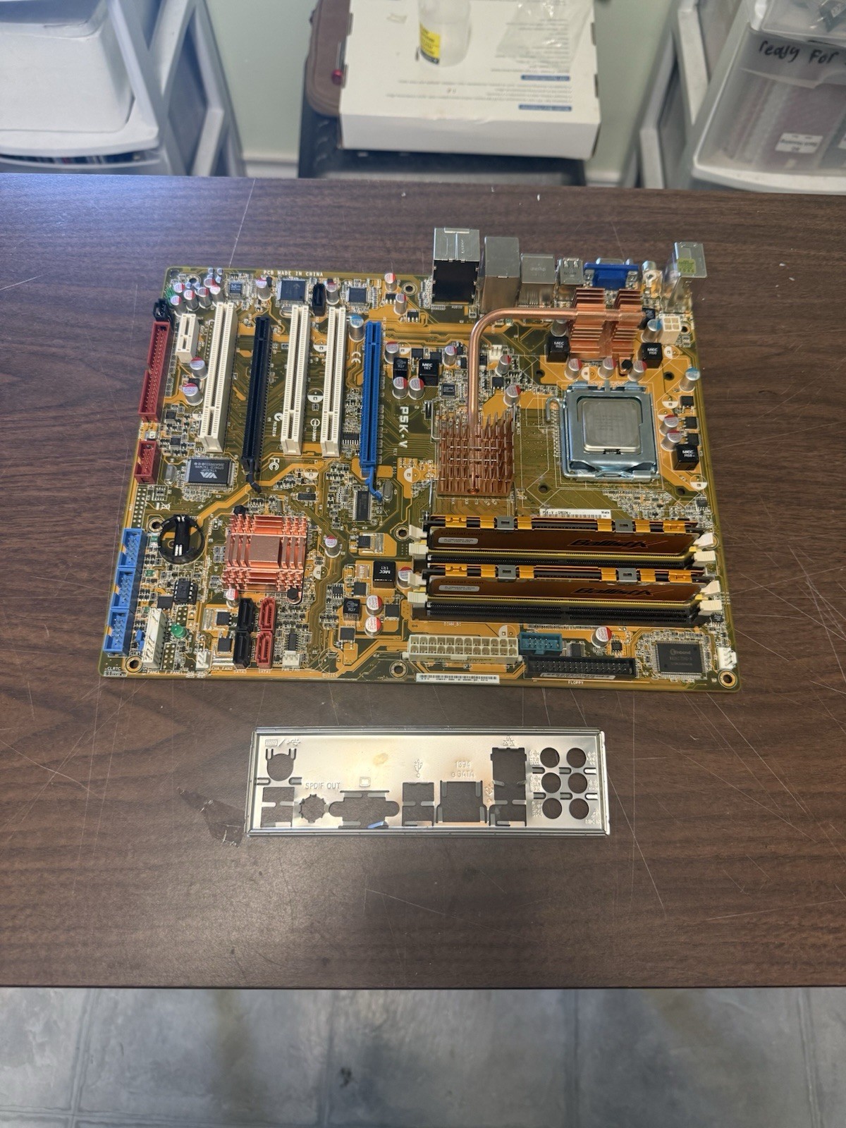 ASUS P5K-V Green LGA775 Motherboard + Intel Core 2 Duo E6550 + 2GB DDR2 Tested