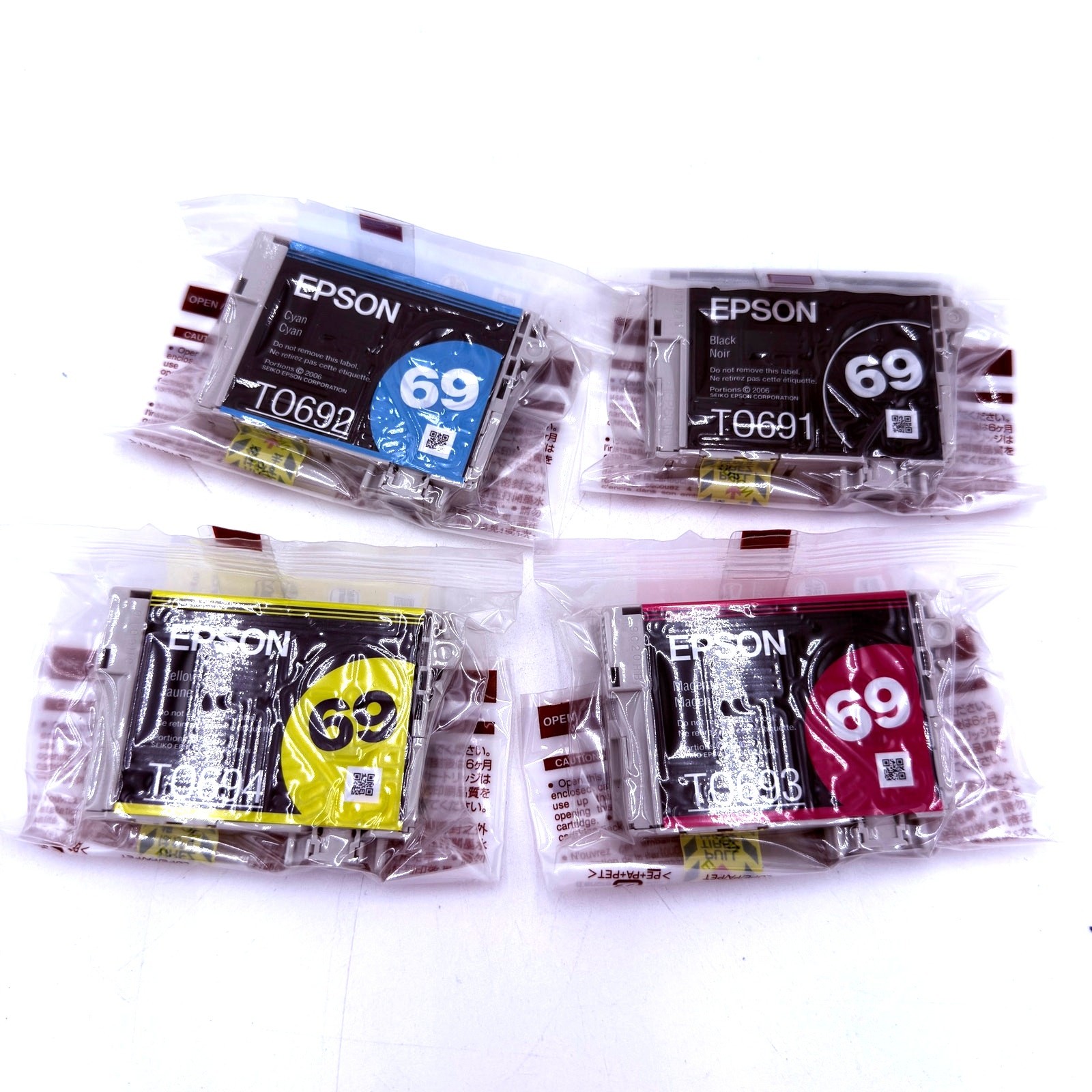 Epson Genuine 69 Ink Cartridges Set of 4 NEW Sealed