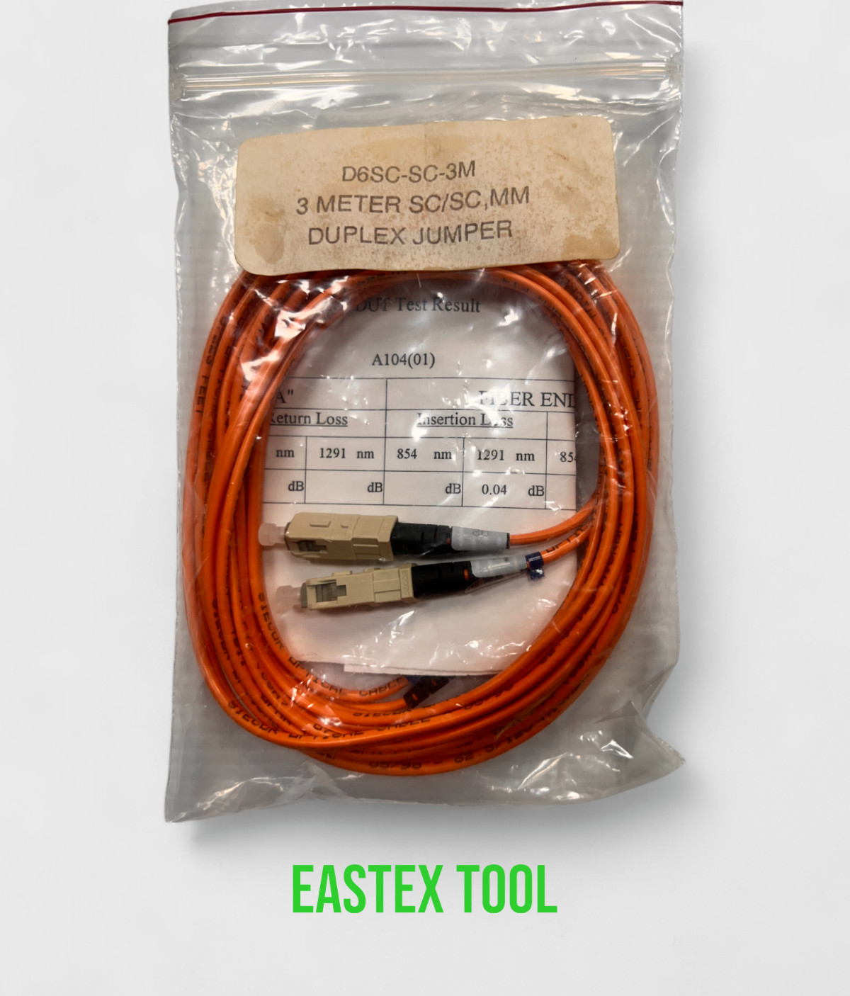 SCSC-3M 3 METER OM1 SC/SC DUPLEX MULTI MODE 62.5/125 FIBER OPTIC CABLE  (Qty 4)