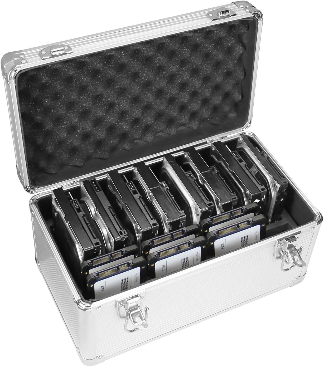 B86 Portable 14-Slot HDD Storage Box: Waterproof & Shockproof Protection