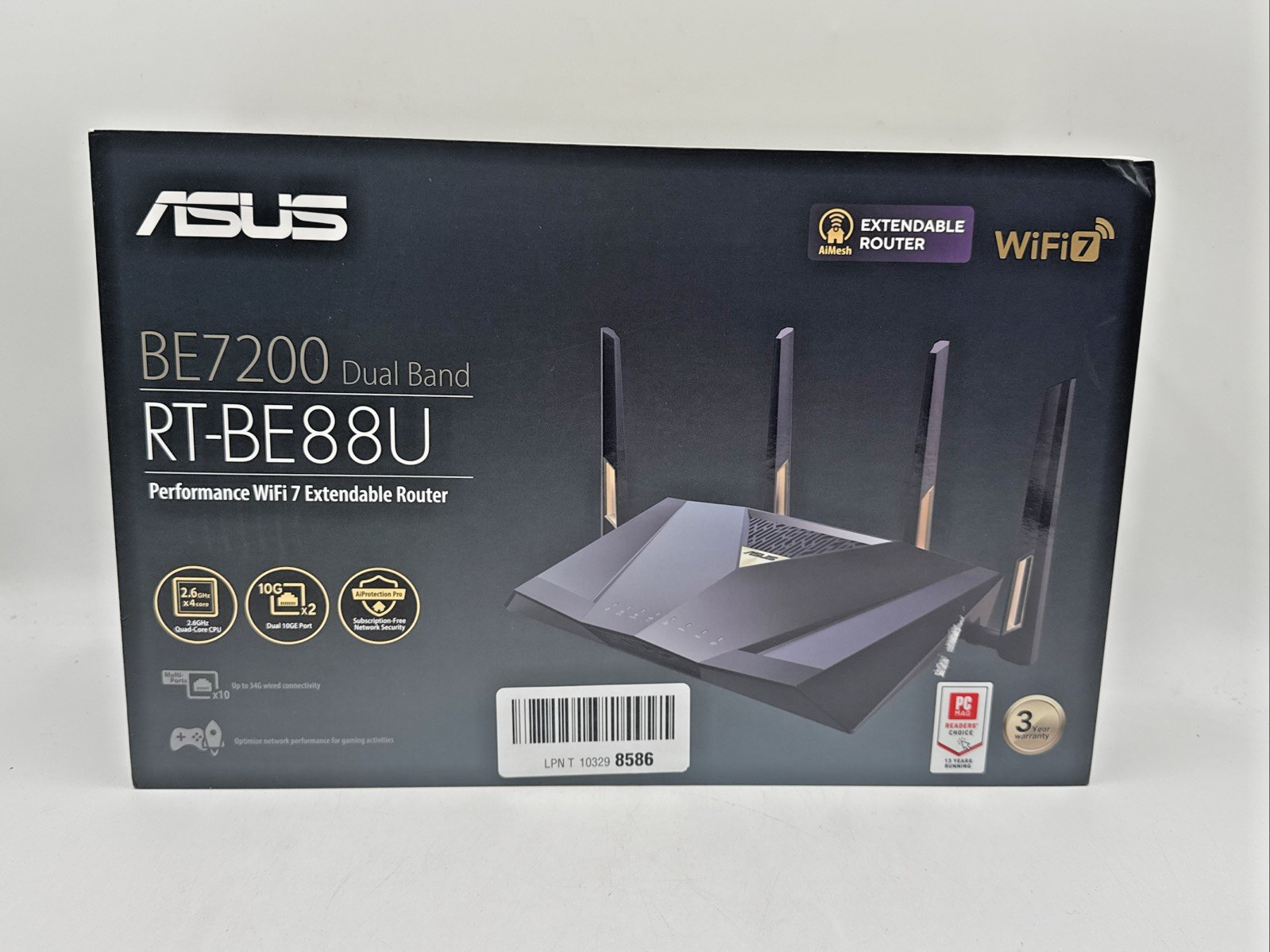 ASUS RT-BE88U Dual-band WiFi 7 AiMesh Extendable Performance Router