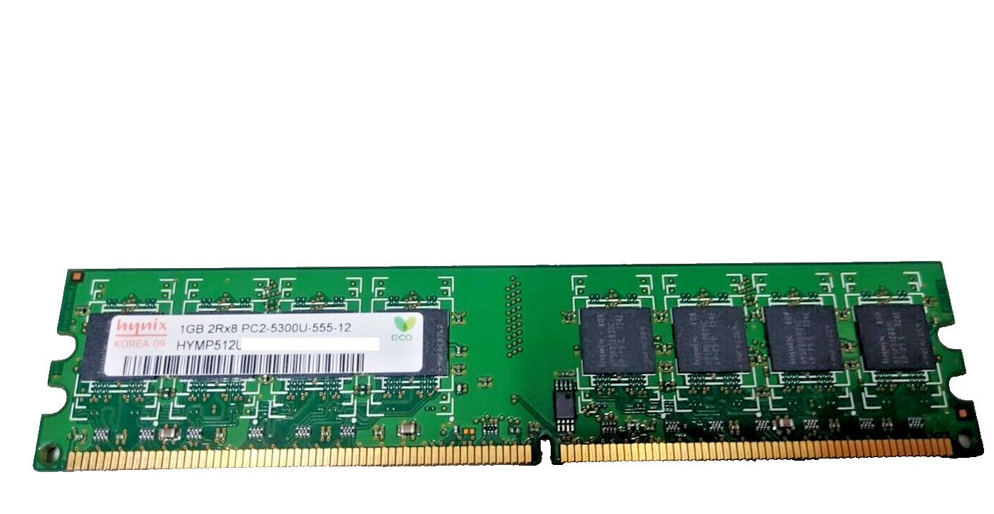 BANCO RAM 1GB X2 Hynix HYMP512U64EP8-Y5 AB-A PC2-5300U-555-12 DDR2