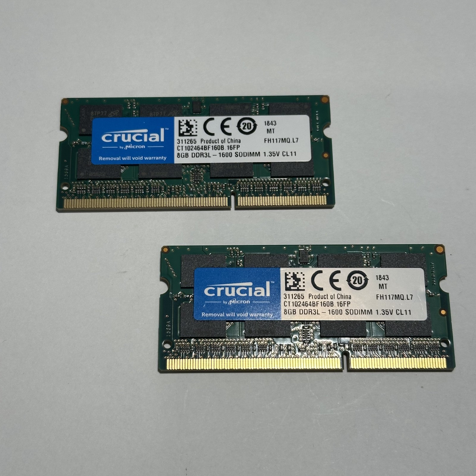 Crucial 16GB DDR3L Kit — 2×8GB