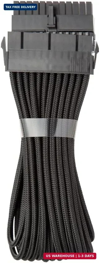 Pro ModMesh Sleeved 24-pin ATX Extension (Black, 30cm)