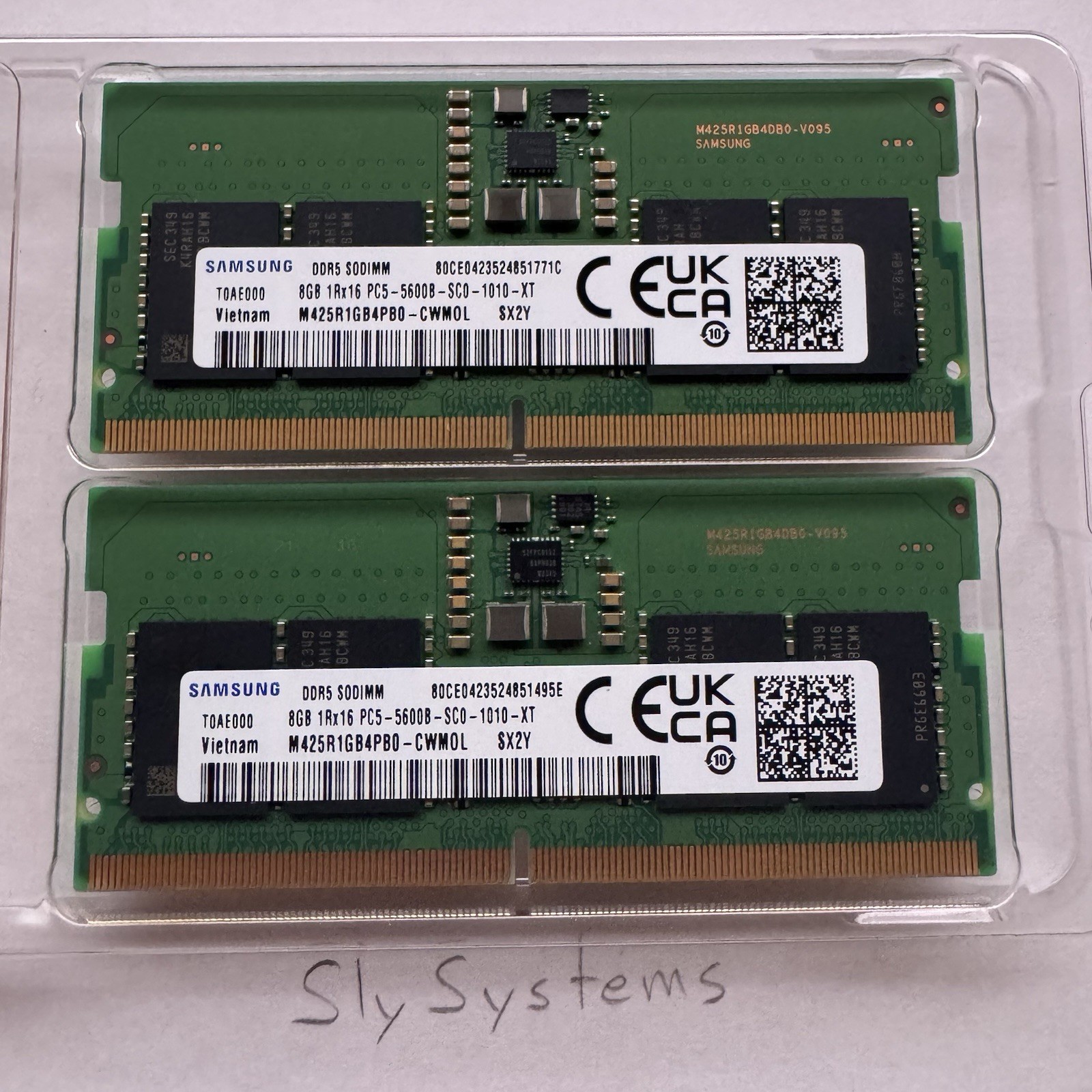 Samsung 16GB Kit (2x8GB) DDR5-5600 SODIMM Laptop RAM PC5-5600B 1Rx16