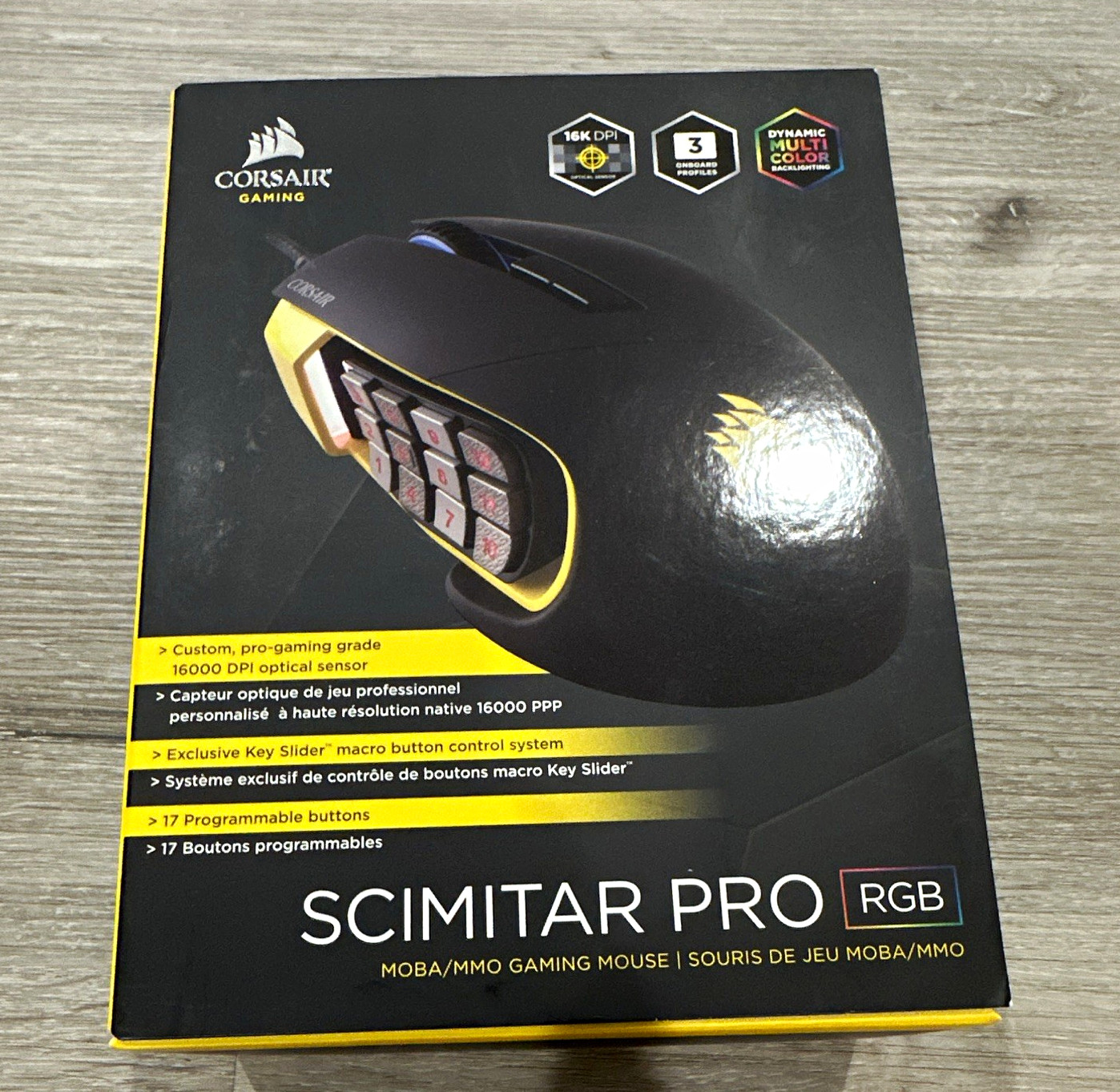 Corsair Scimitar Pro RGB Wired Optical Gaming Mouse 16000 DPI 17 Btn Black