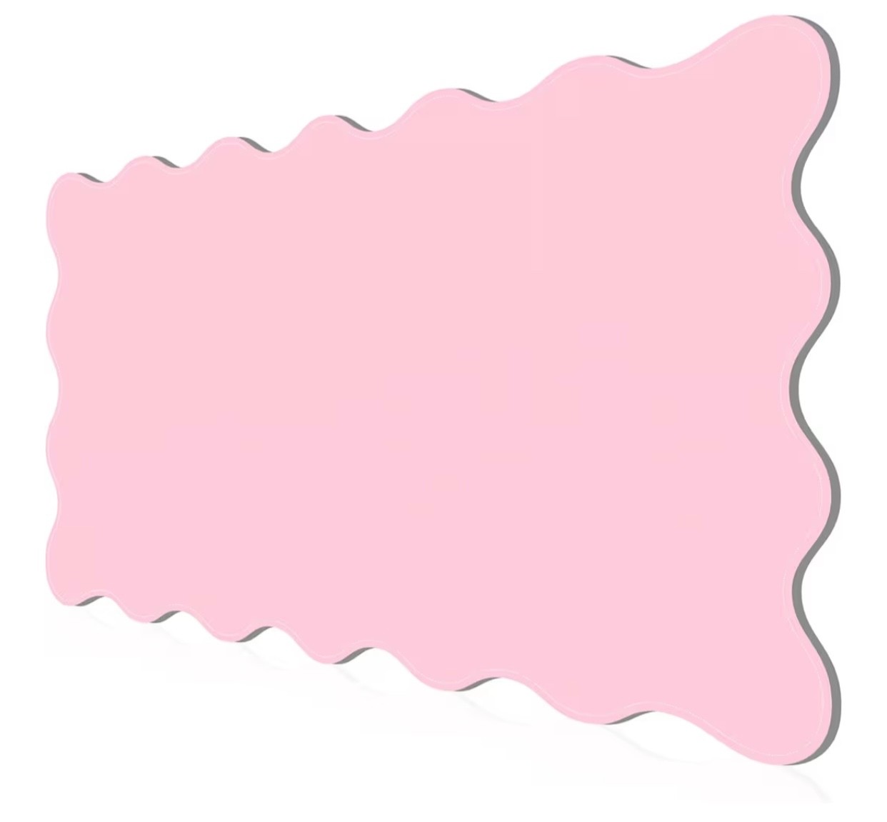 Pink Scalloped Wide 31" x 15" Desk Pad Mouse Pad Smooth Waterproof