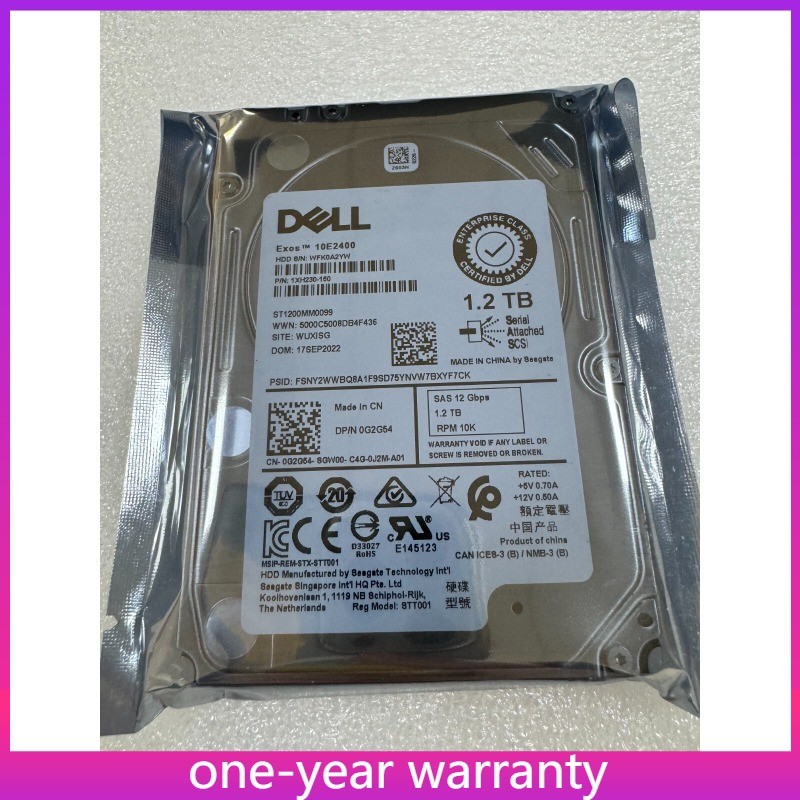 1PCS G2G54 0G2G54 ST1200MM0099 DELL 1.2TB 12Gbs 2.5 10K Enterprise Hdd Without