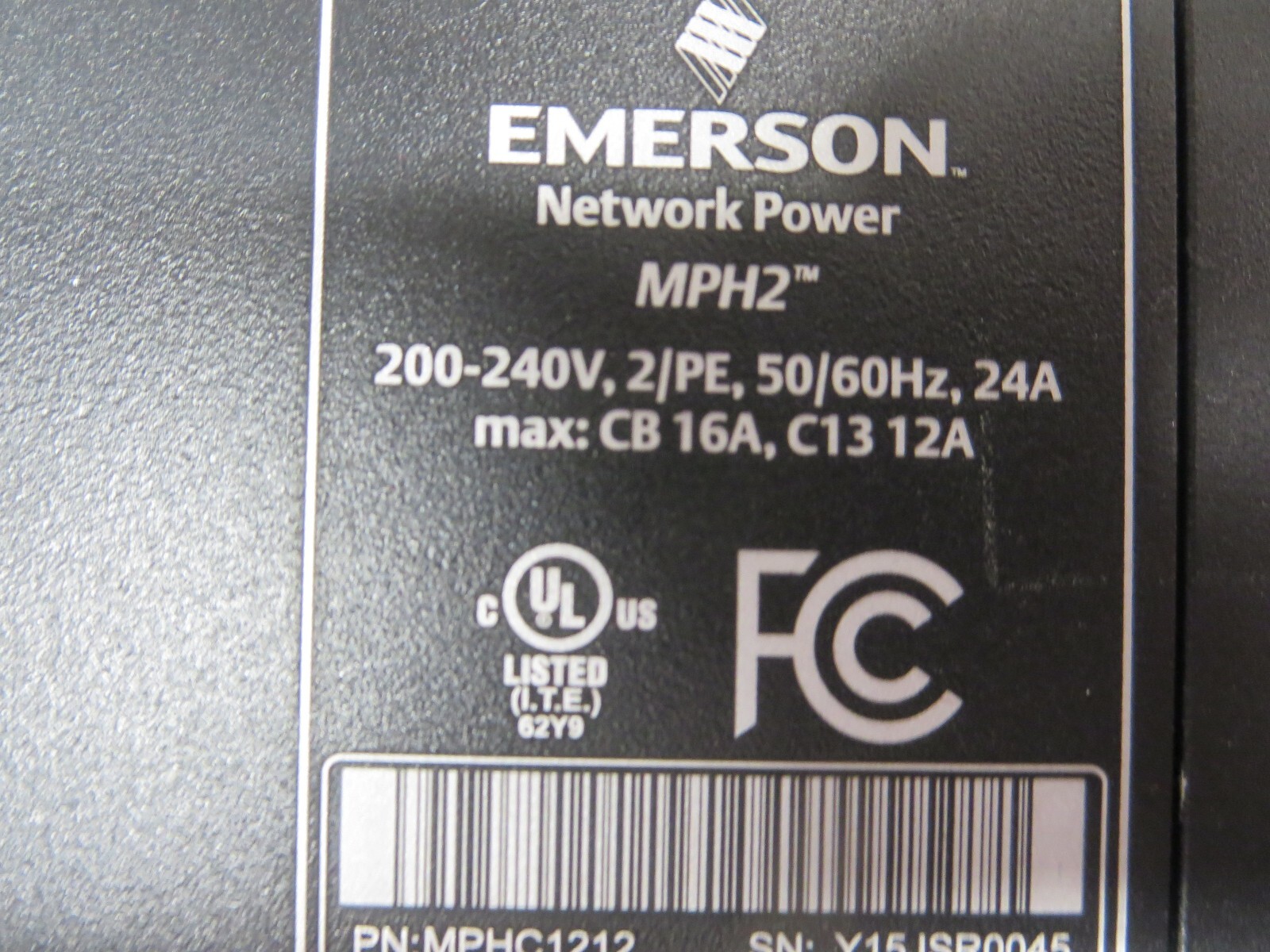 Emerson MPH2 (MPHC1212) Power Strip 24 Outlet Remote Monitoring 200-240 VAC 24 A