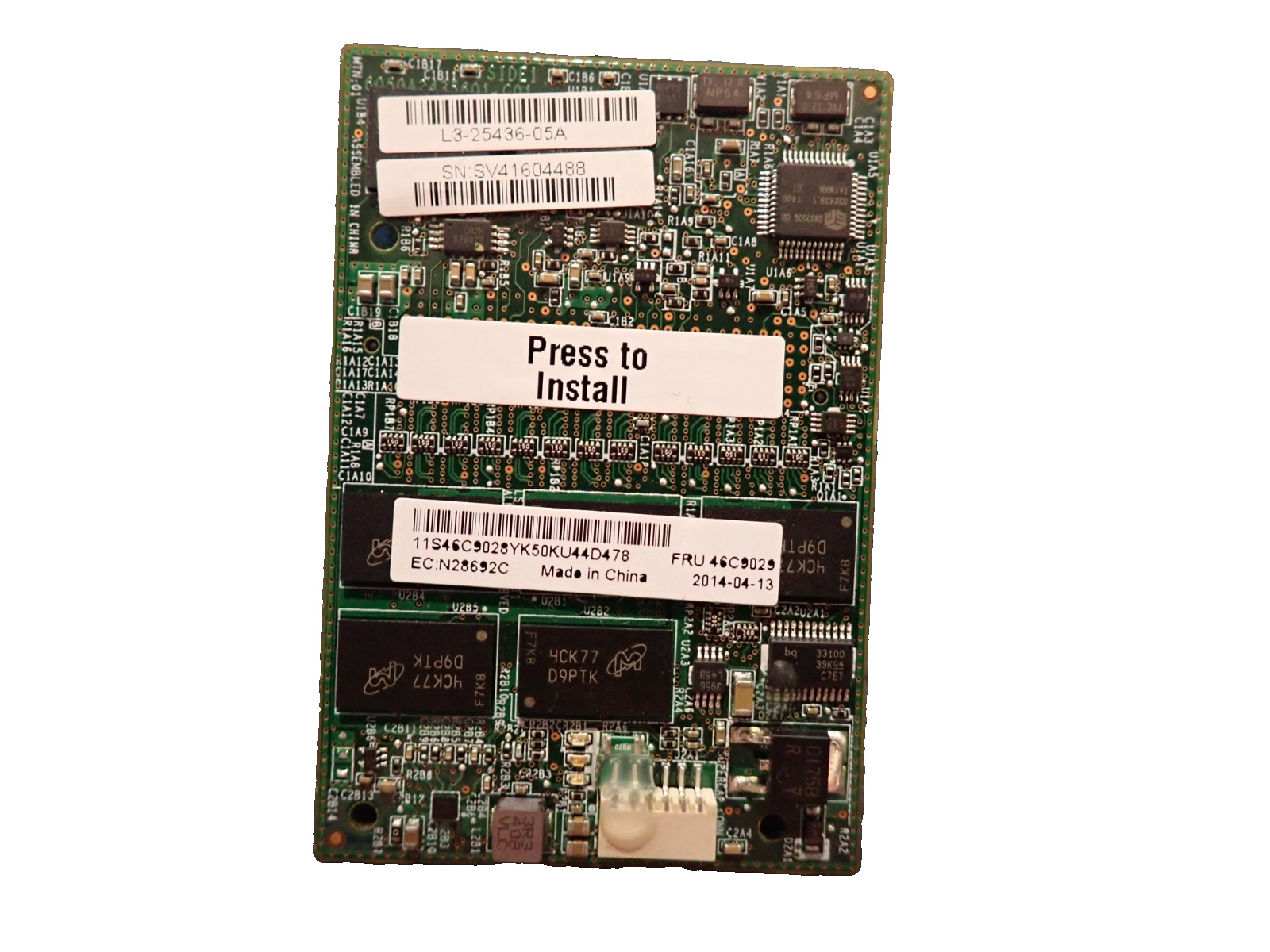 Lot of 4 IBM 46C9029 ServeRAID M5100 Series 1GB Cache Flash RAID 5 Upgrade Card 