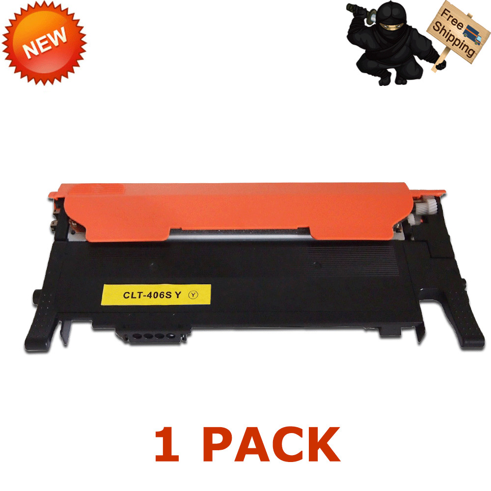 1pk CLT-Y406 Yellow Toner Cartridge Clt-Y406s For Samsung Xpress C410W C460FW