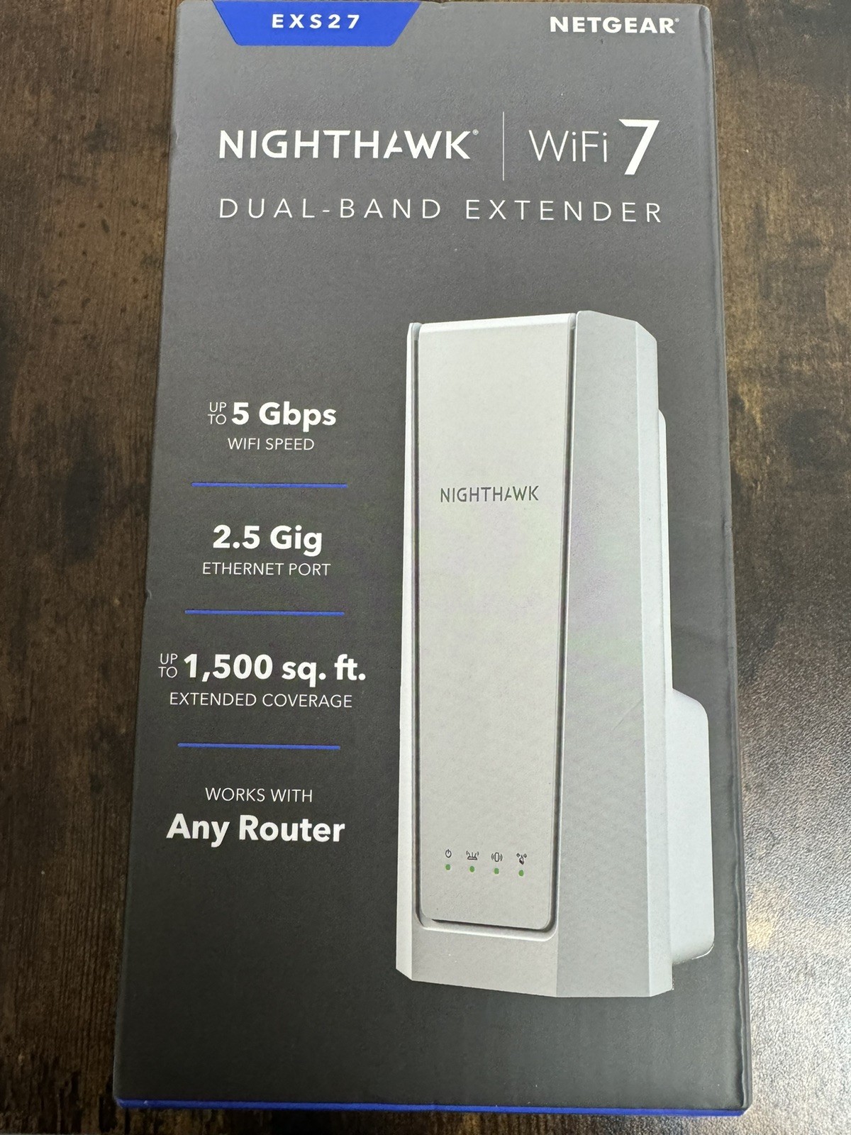 Netgear EXS27-100NAS Nighthawk - Wi-Fi 7 - 5 Gbit/s Wireless Range Extender