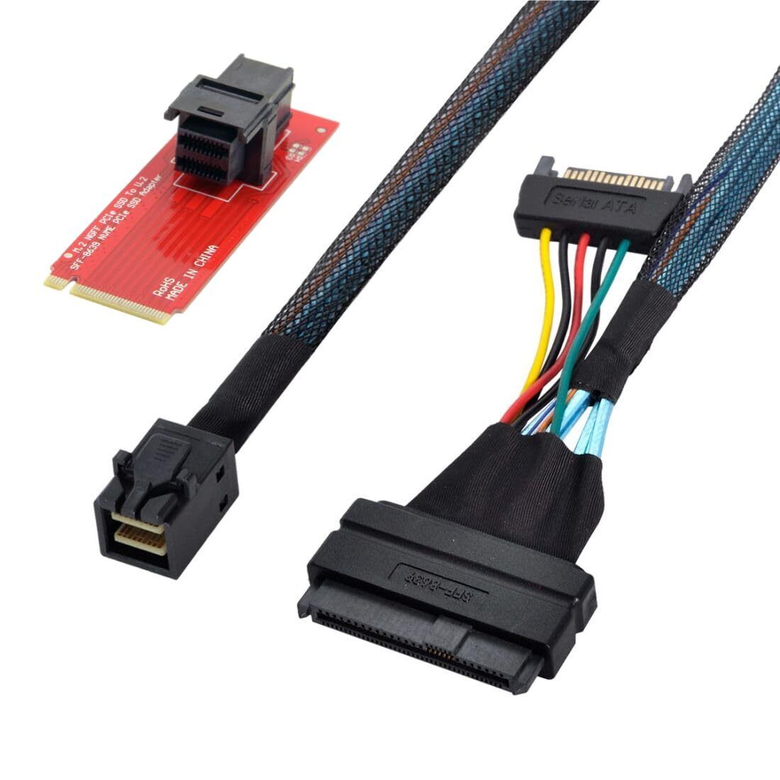 chenyang CY M.2 to U.2 U2 Kit SFF-8639 NVME PCIe SSD Adapter & Cable for Main...