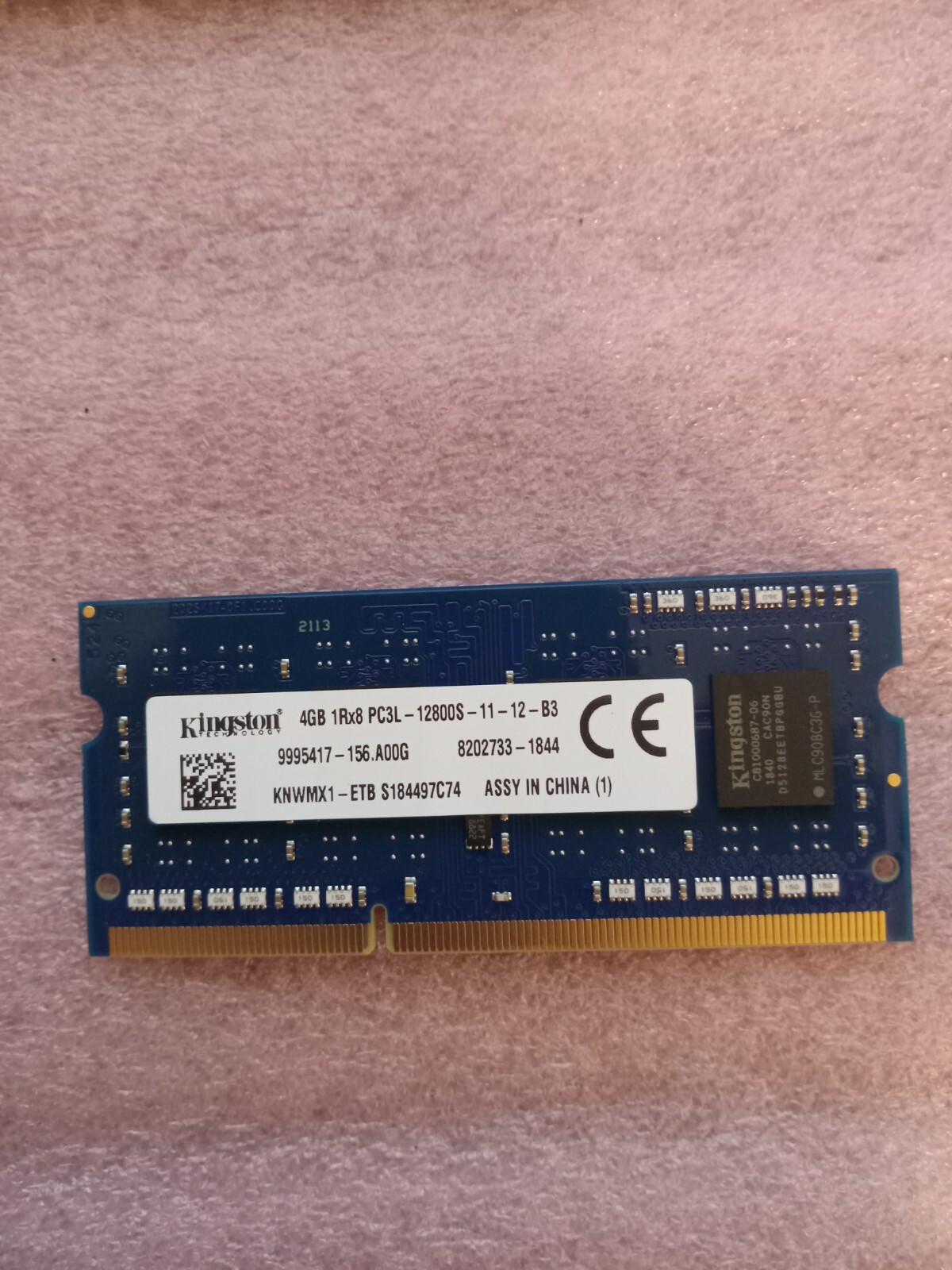Kingston 4GB 1Rx8 PC3L-12800S-11-12-B3 SDRAM KNWMX1-ETBS