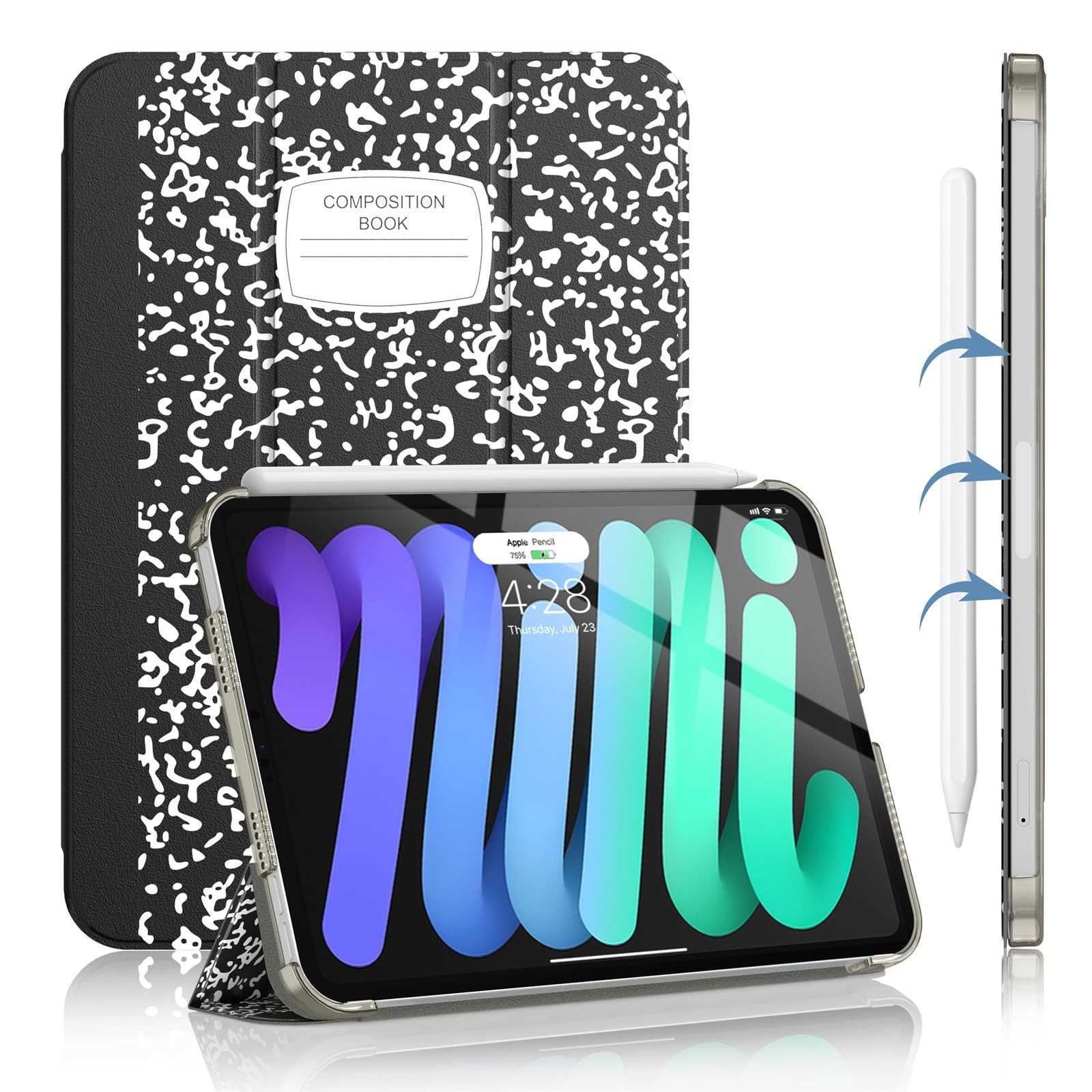 for iPad mini 7 Case A17 Pro, iPad mini 7th/6th Generation 2024/2021- [Slim T...