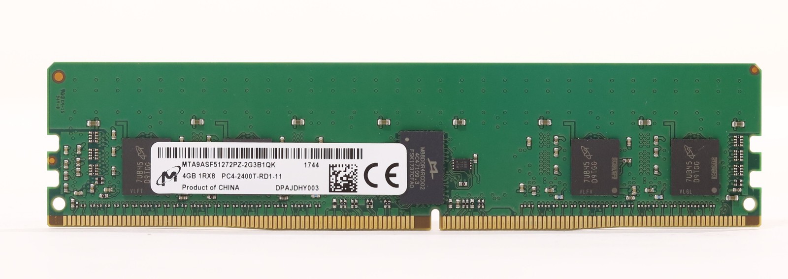Micron 4GB 1Rx8 PC4-2400T-RD1-11 ECC REG Server Memory MTA9ASF51272PZ-2G3B1QK