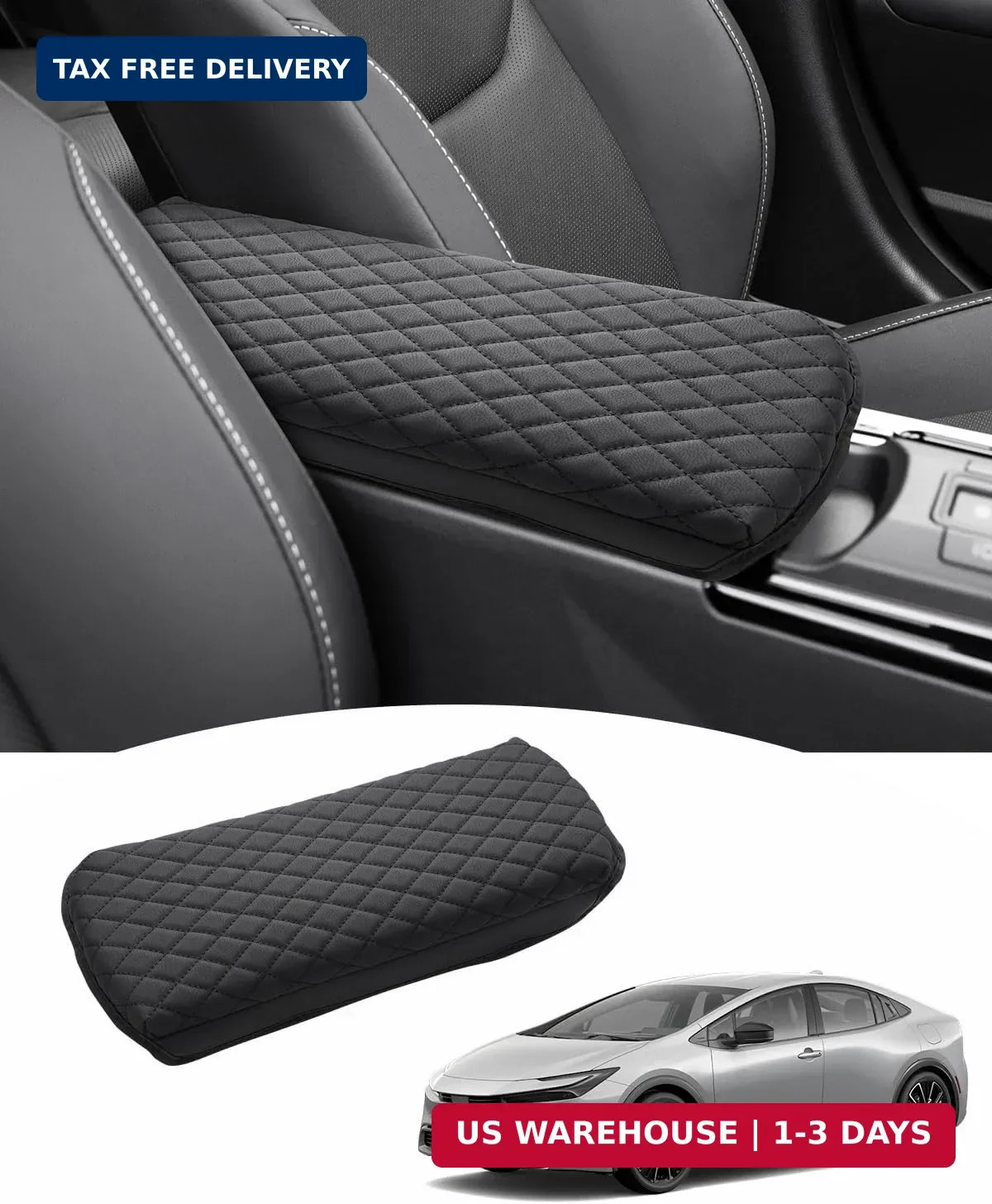 Shademax Custom for 2023 2024 2025 2026 Toyota Prius Center Console Cover Armres