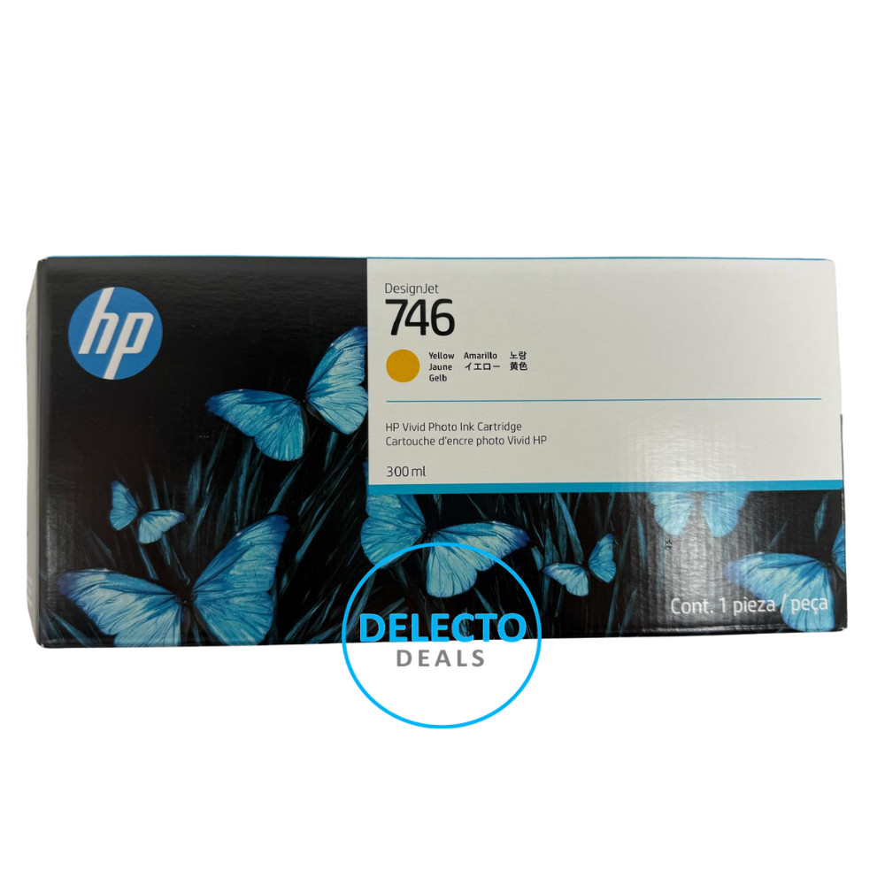 GENUINE HP 746 300-ml Yellow DesignJet Ink Cartridge, P2V79A SEALED BOX  8/2027