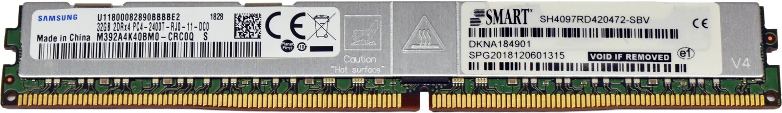 Samsung SMART 32GB 2DRX4 PC4-2400T DDR4 RAM M392A4K40BM0-CRC SH4097RD420472-SBV