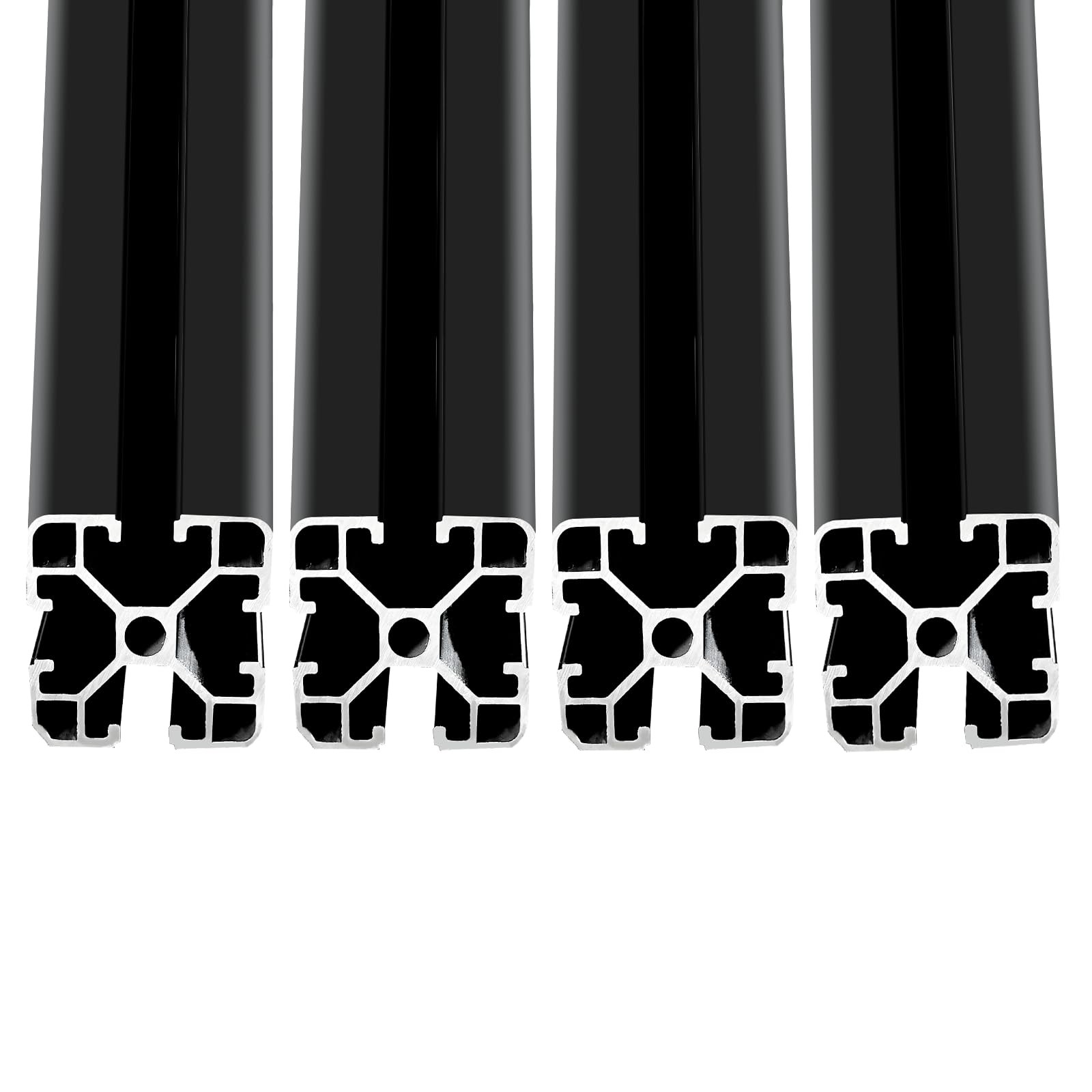 4 PCS 4040 TSlot Extruded Aluminum Profile 400mm Black Extrusion European