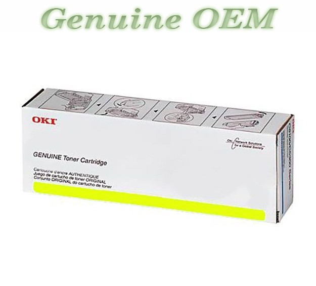 45643505 Original OEM Okidata Toner Cartridge, Yellow Standard Yield Genuine