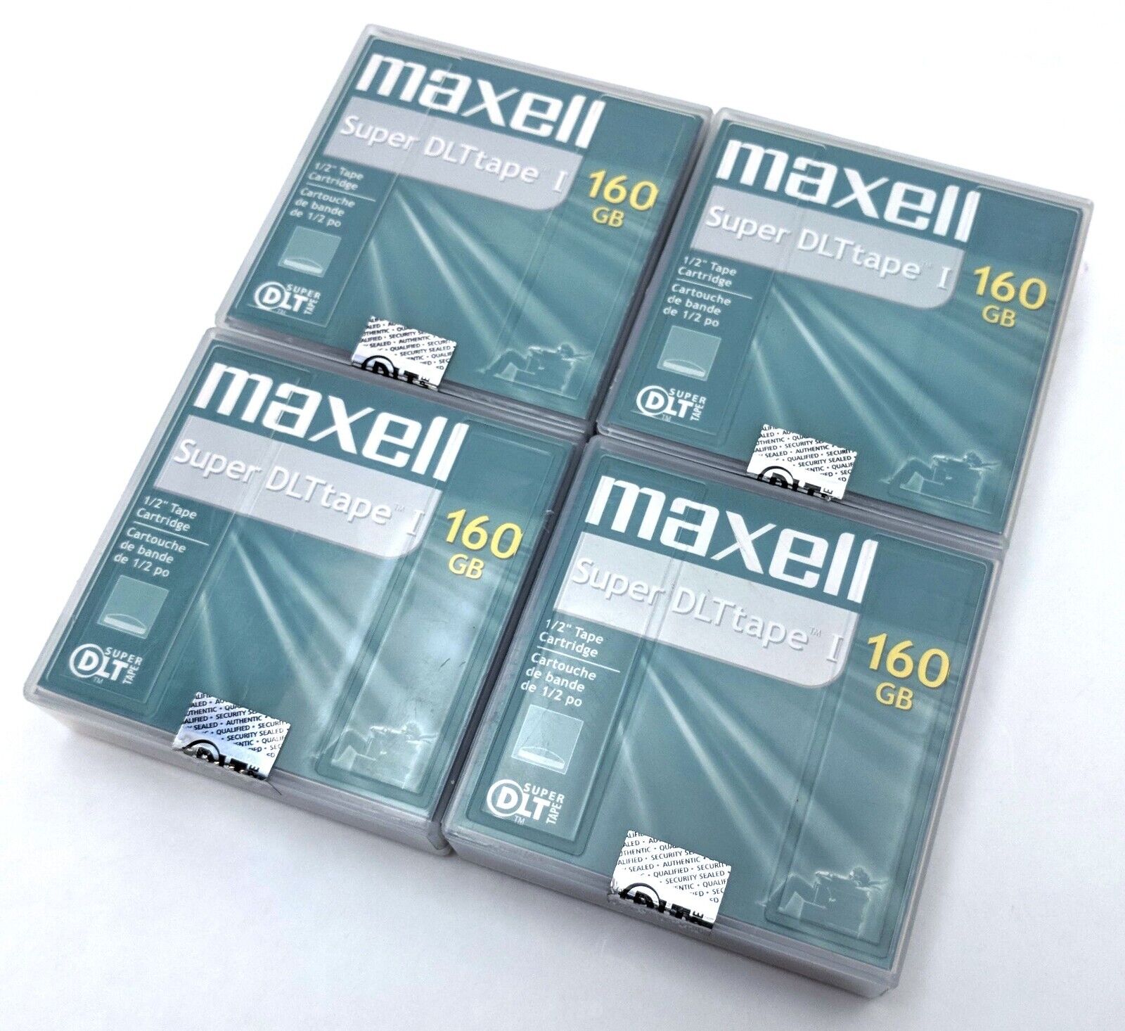 Lot of 4 NEW Maxell Super DLT Tape I 160GB Data 1/2\