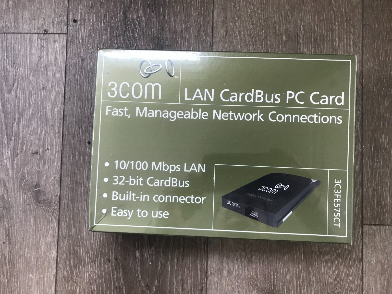 3Com Pcmcia Cardbus 10/100 LAN Card + 56K Fax Modem 3C3FEM656C New