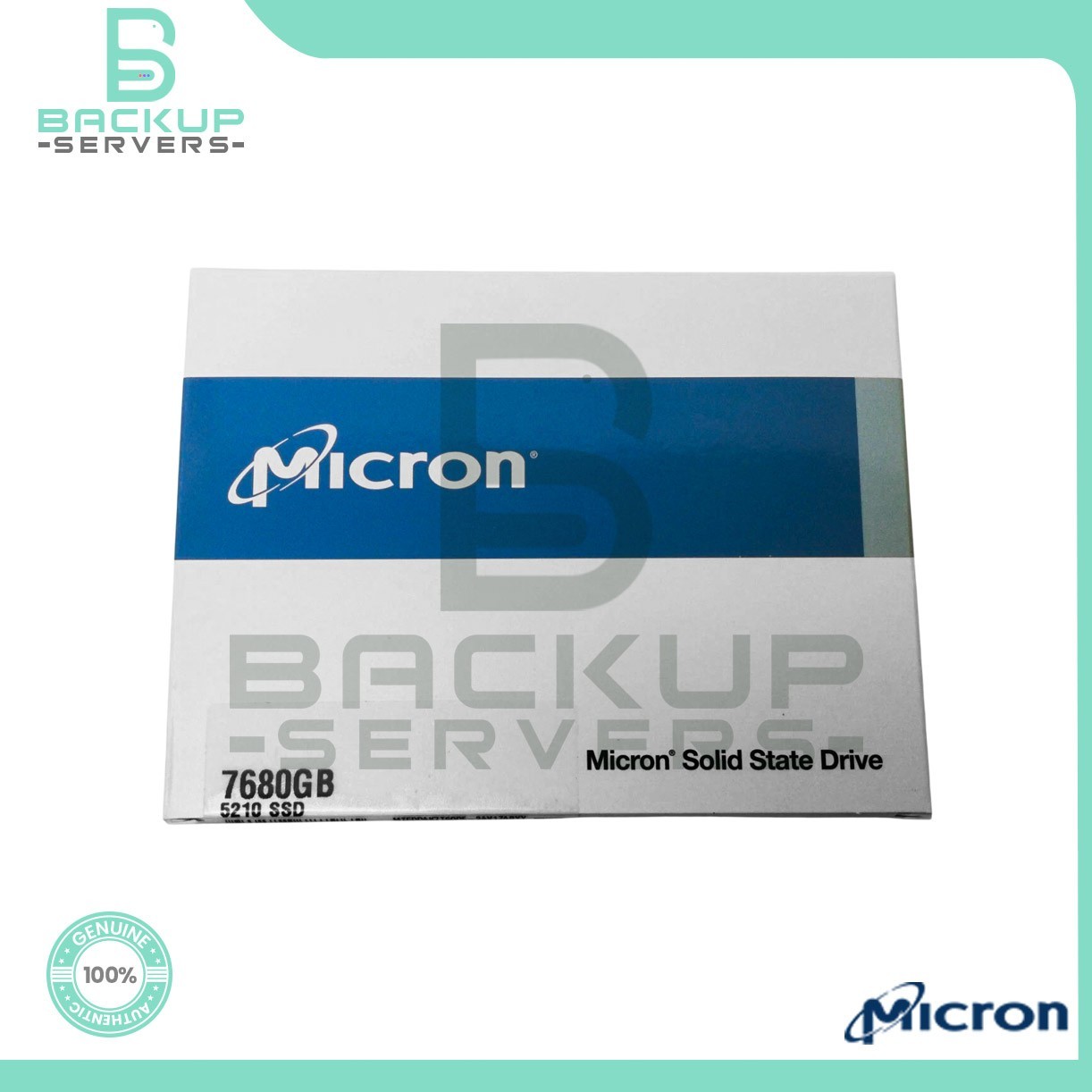 Micron 5210 ION 7.68TB SATA III 6Gb/s 2.5" Data Center QLC SSD MTFDDAK7T6QDE