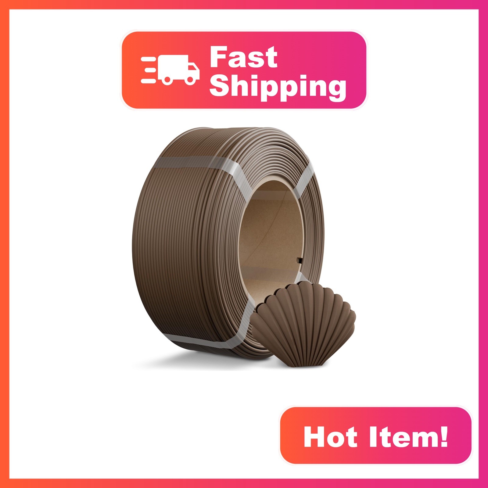 Overture Matte Chocolate PLA 2.0 Filament 1.75mm, 1kg