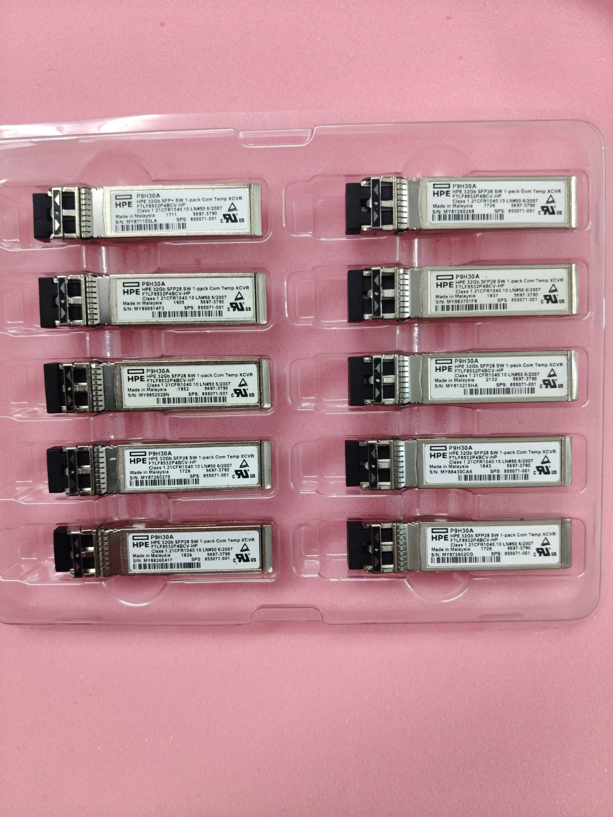 HPE P9H30A 32Gb SFP+ SW  1PACK Com Temp XCVR ,Non-China counterfeits
