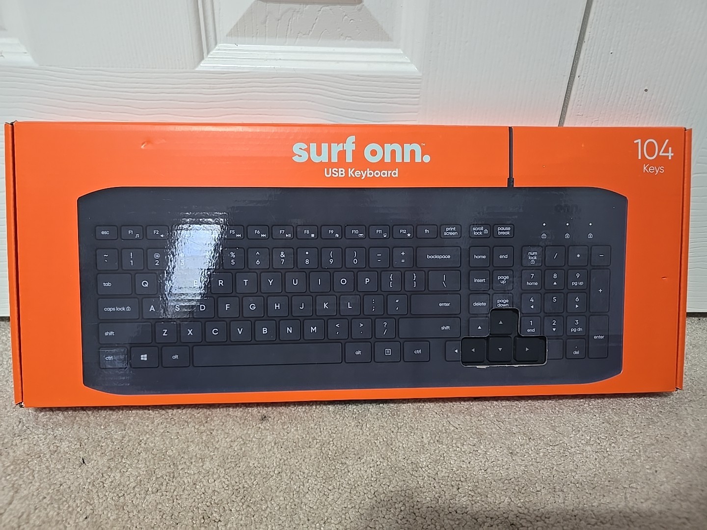 Surf Onn Wired USB Keyboard 104 Keys - Black