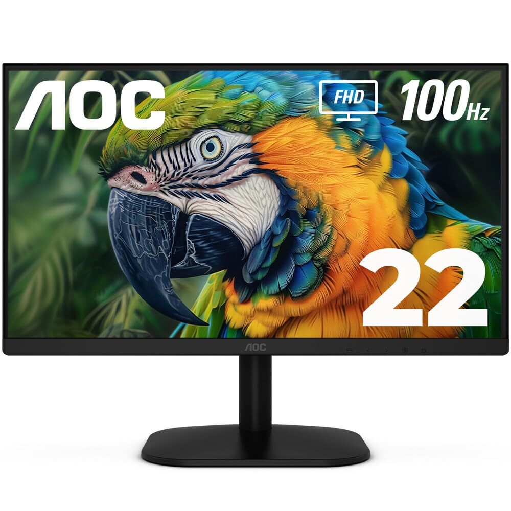 AOC 22B2HM2 22 Inch FHD Monitor 100Hz Refresh Rate HDR Widescreen VA Panel