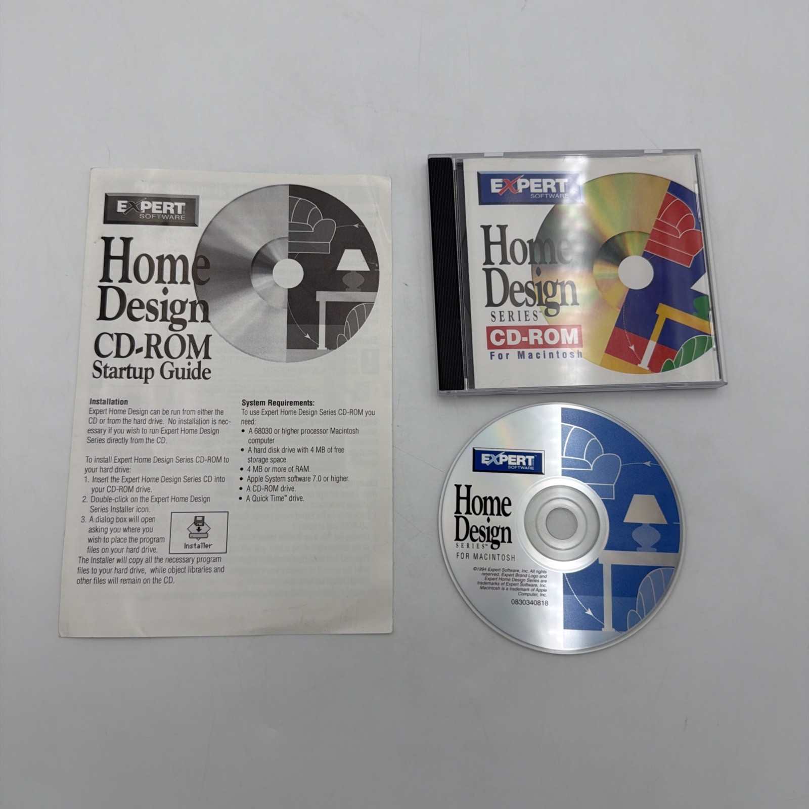 Expert Home Design Series CD-ROM Macintosh Mac Expert Software Vintage Tested