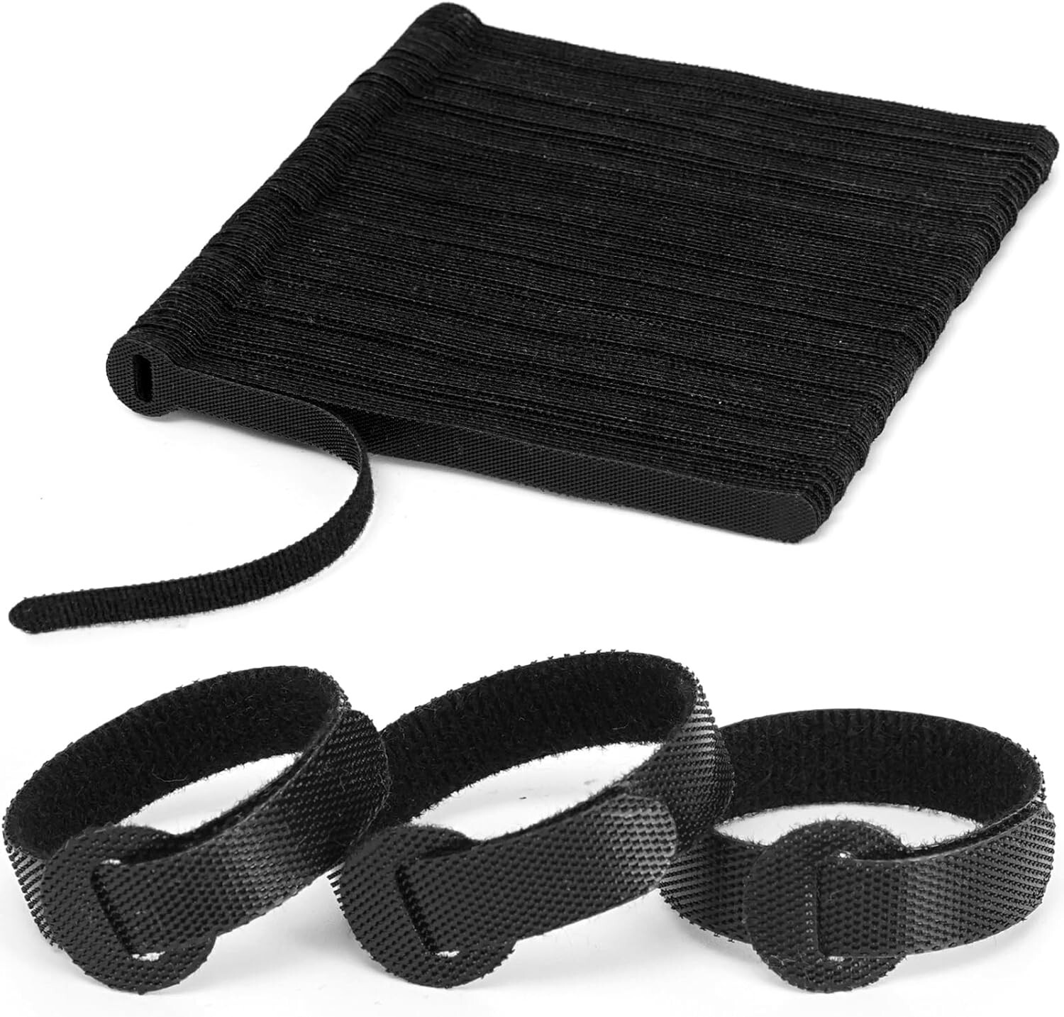 150 PCS Reusable Cable Ties 6 in Cable Management Ties Reusable Fastener Straps